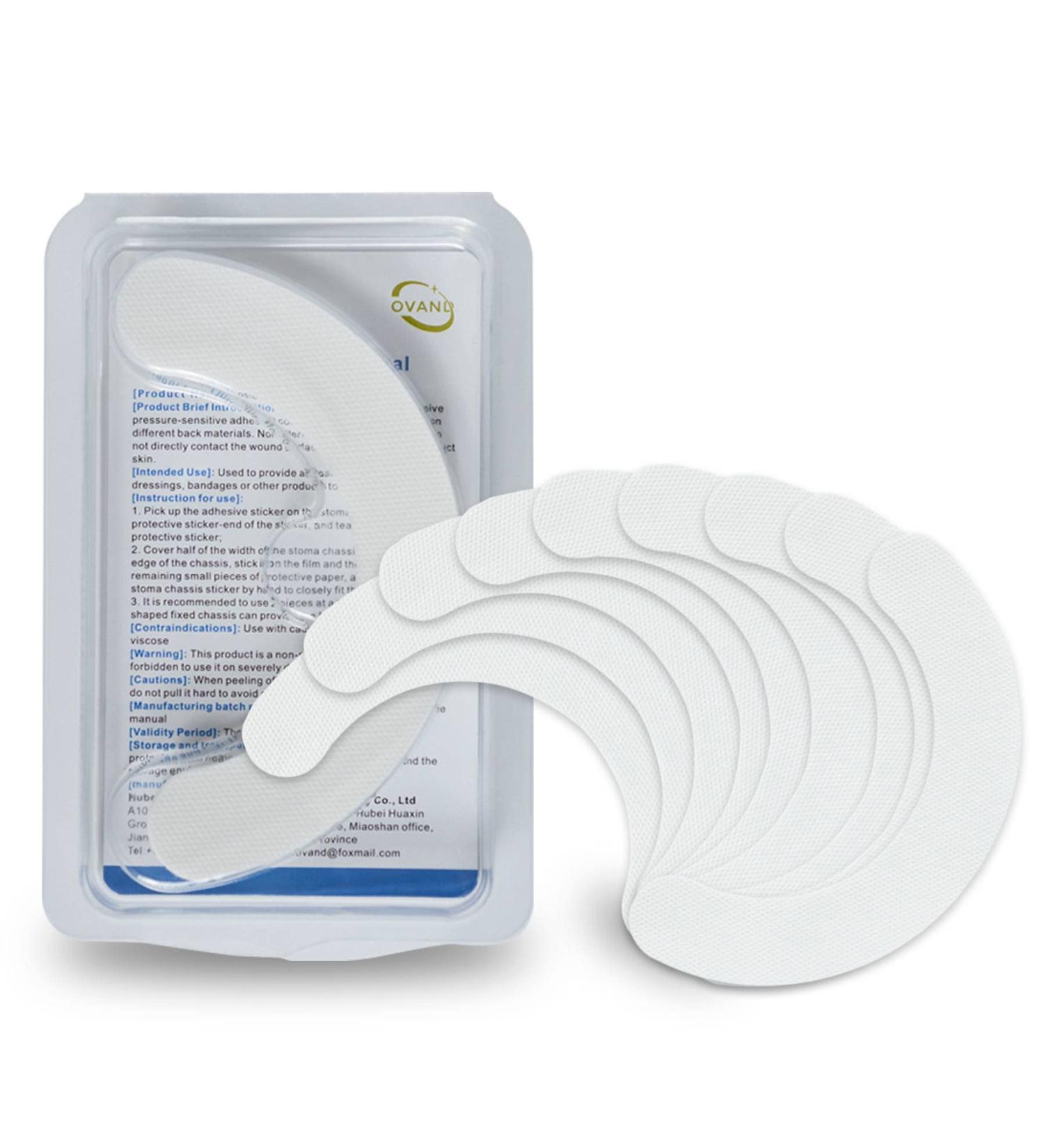 Ostomy Supplies Skin Barrier Strips | Colostomy Bag Skin Extender Strips (20 pcs) | Waterproof Hydrocolloid Half Rings - Buy Online on GoSupps.com