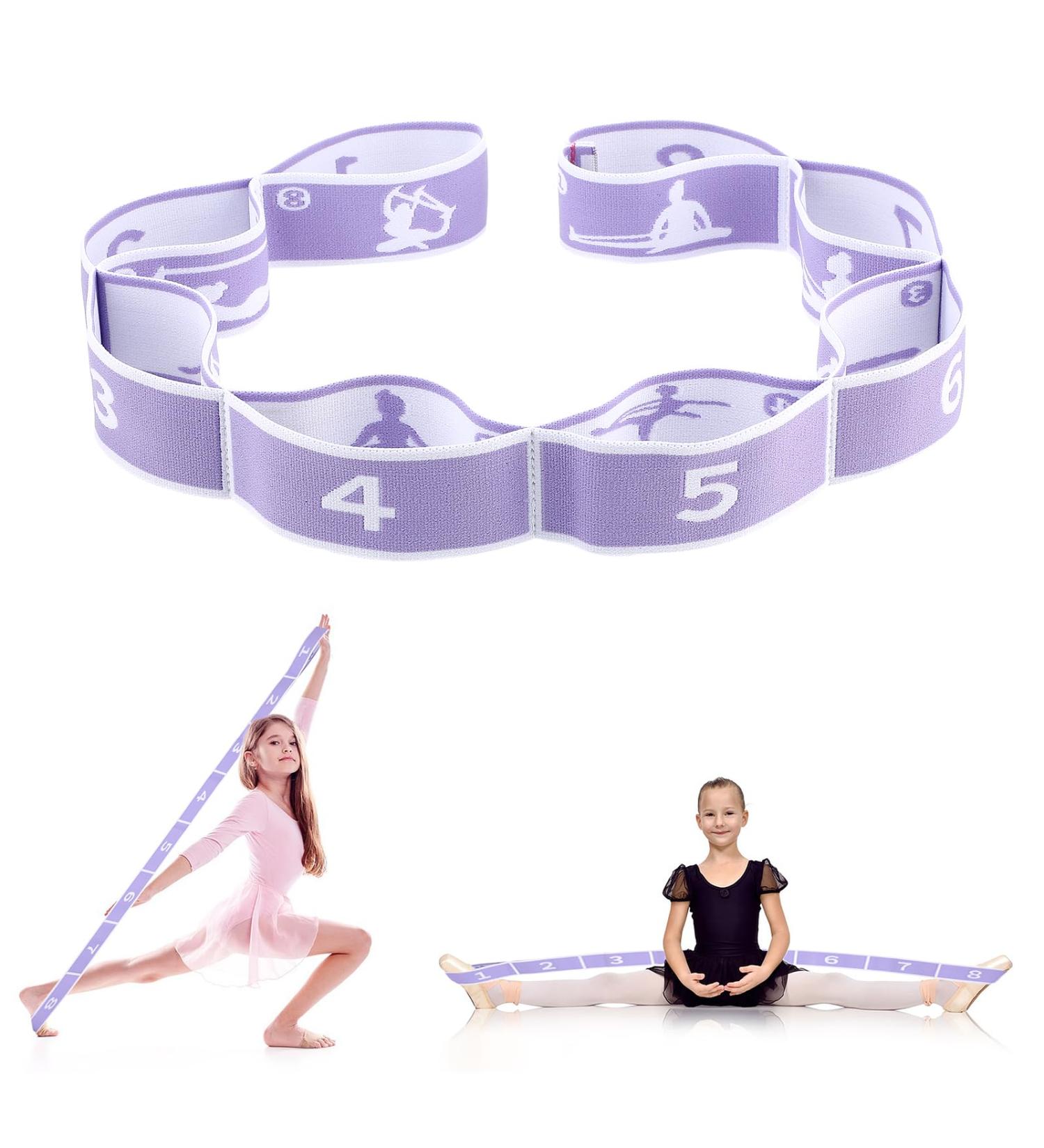 Buy Ablelo Yoga Stretching Strap - 8 Loops for Effective Stretching | Ideal Yoga Accessory for Pilates Gymnastics & Dance - Purple - Buy Online on GoSupps.com