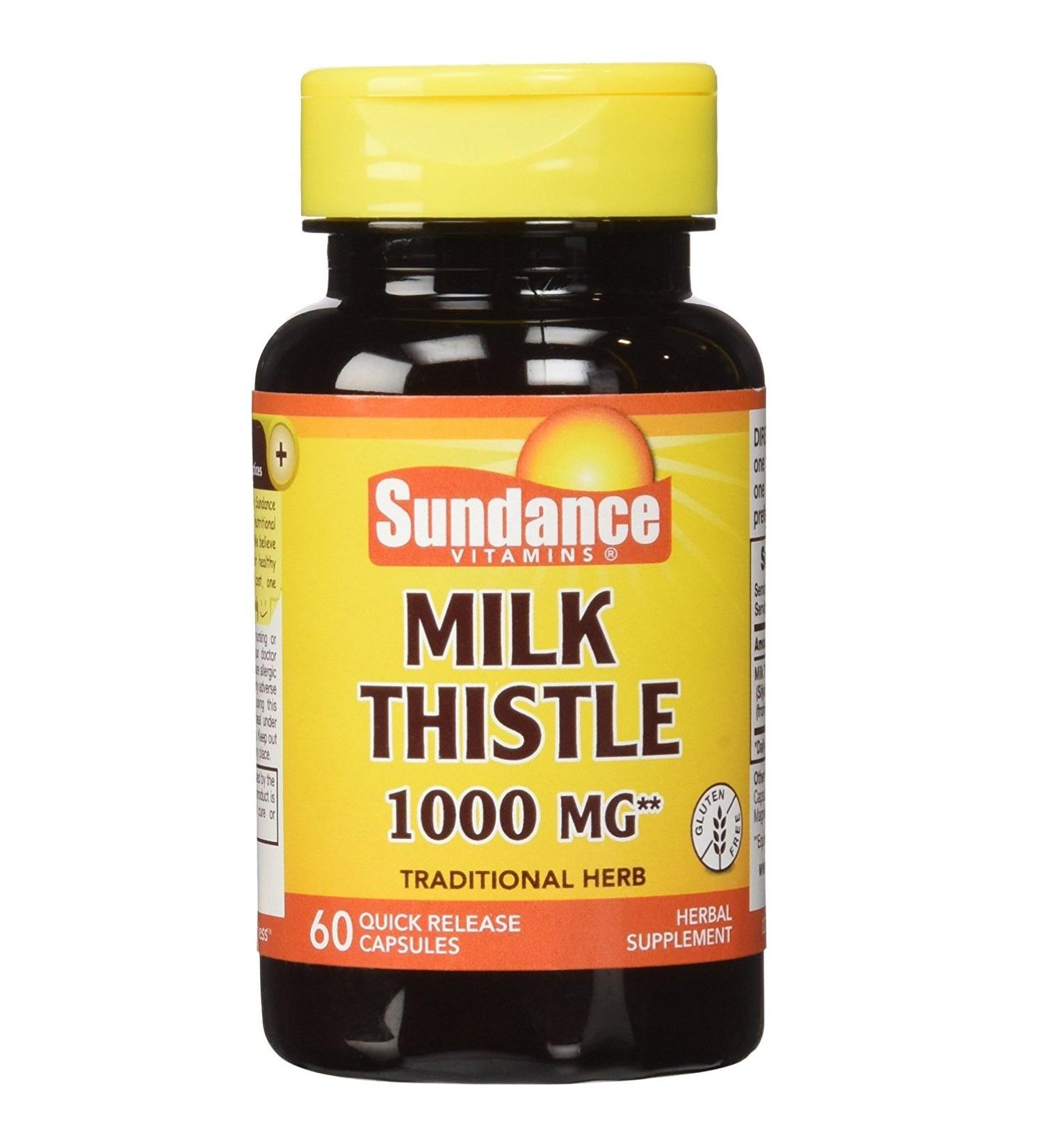 Sundance Vitamins Milk Thistle 1000 mg - 60 Capsules Pack of 3