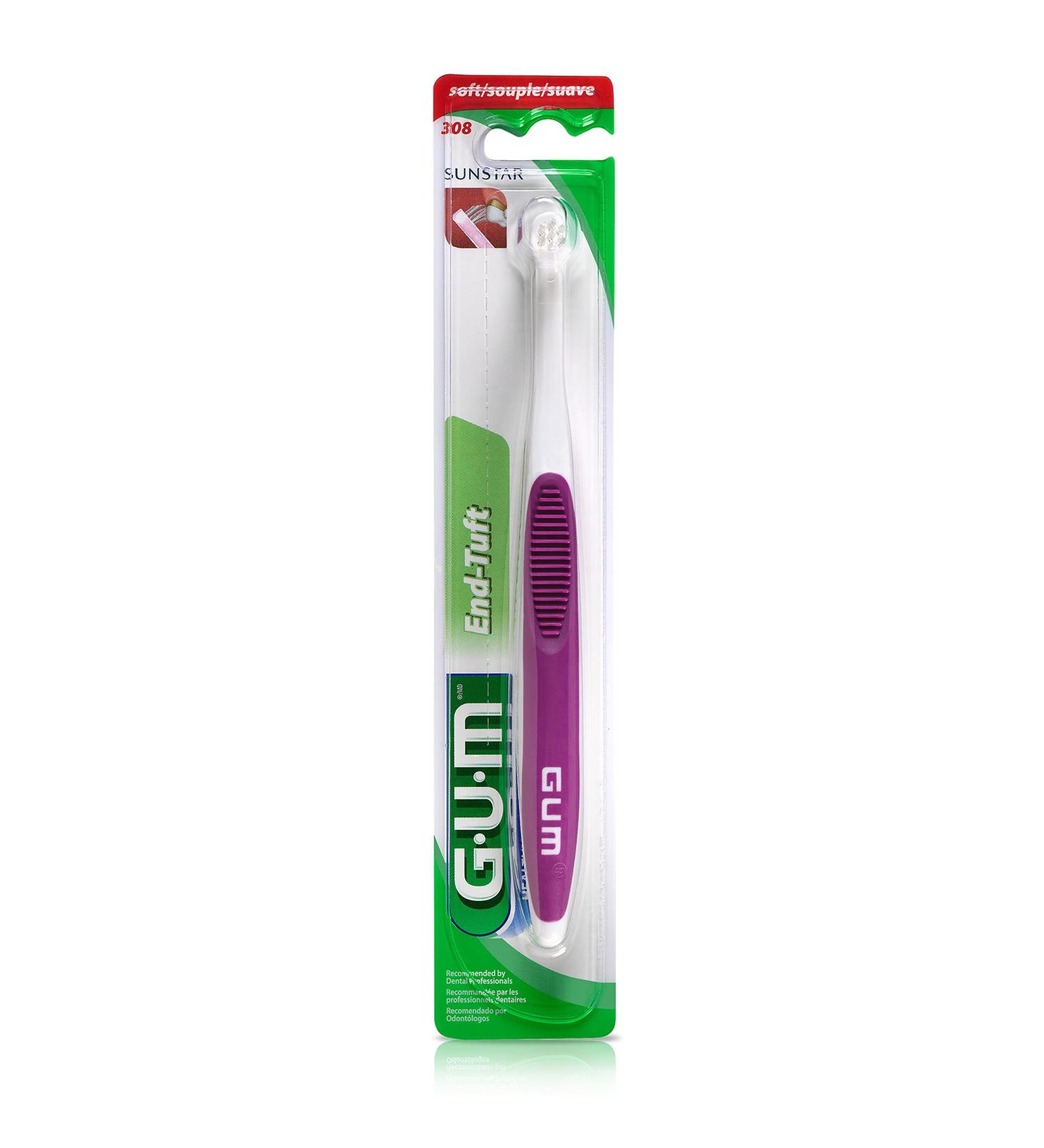 GUM End-Tuft Brush Soft - Pack of 10 | International Shipping Available - Buy Online on GoSupps.com