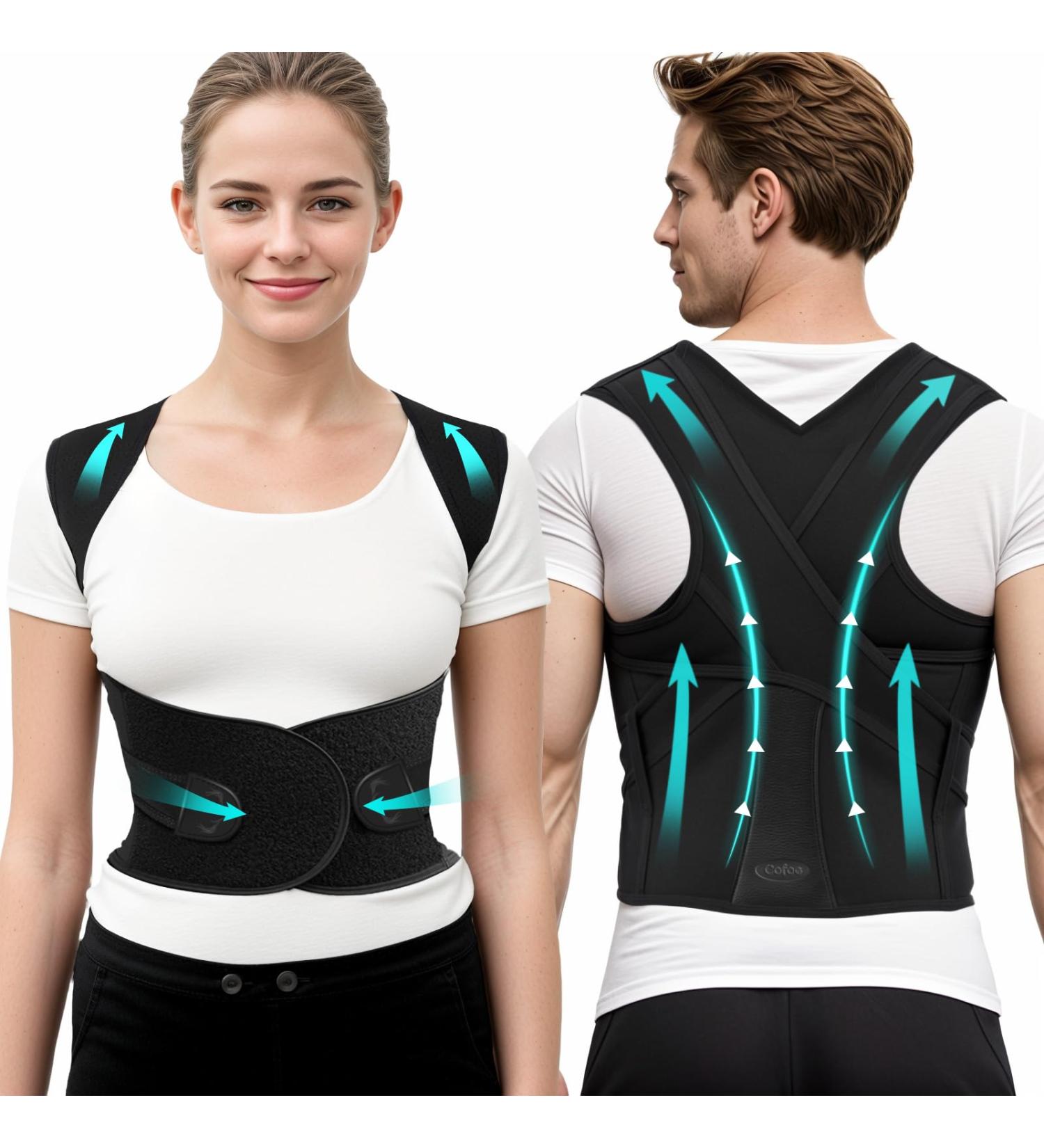 Buy Posture Corrector for Women - Adjustable Back Brace & Neck Shoulder Pain Relief - Lumbar Support (Small) - International Shipping Available - Buy Online on GoSupps.com