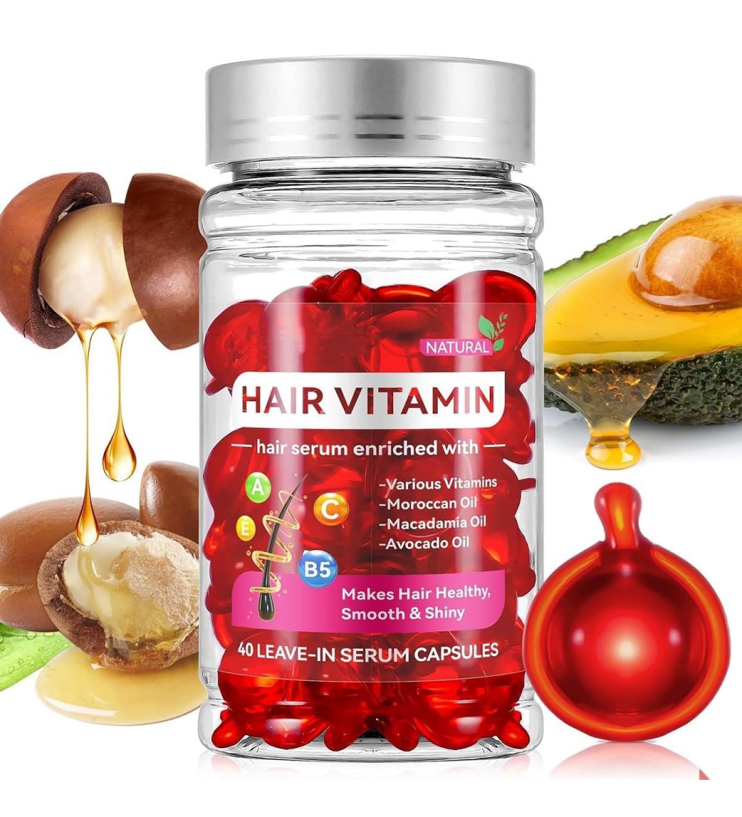 Buy Hair Treatment Serum - Argan Macadamia & Avocado Oils - No Rinse Conditioner for All Hair Types - Vitamins A E & Pro B5 - International Shipping Available - Buy Online on GoSupps.com