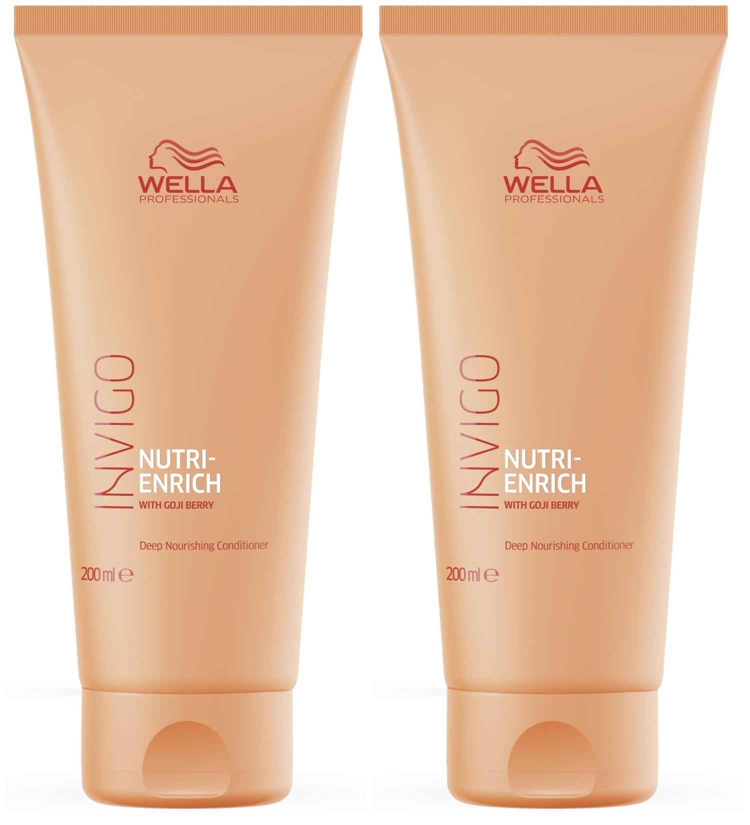 2x Nutri Enrich Deep Nourishing Conditioner Invigo Wella Professionals with Goji Berries each 200 ml 400 ml