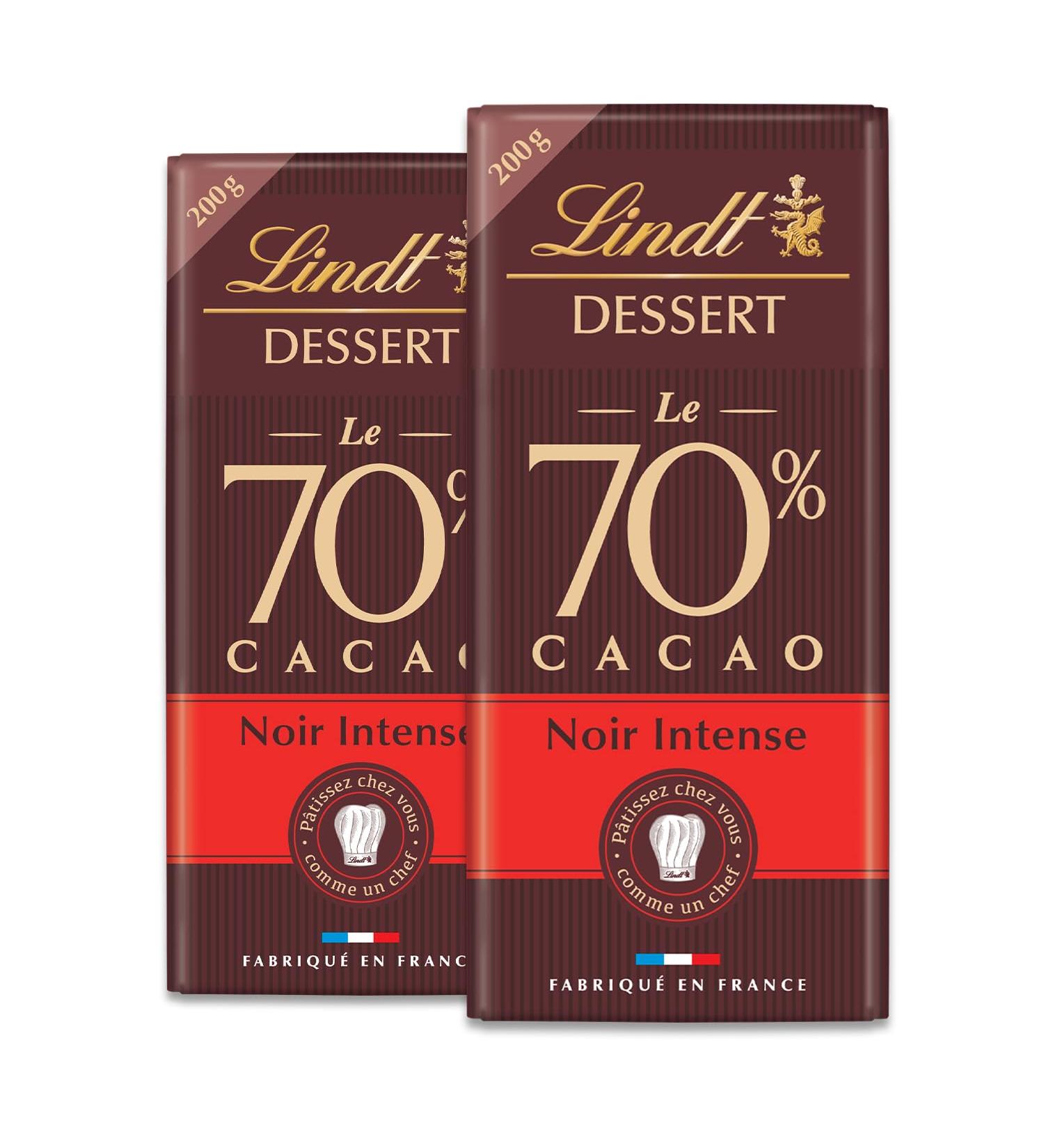Lindt - 70% Cocoa DESSERT - Dark Chocolate for Baking - 2x200g - Buy Online on GoSupps.com
