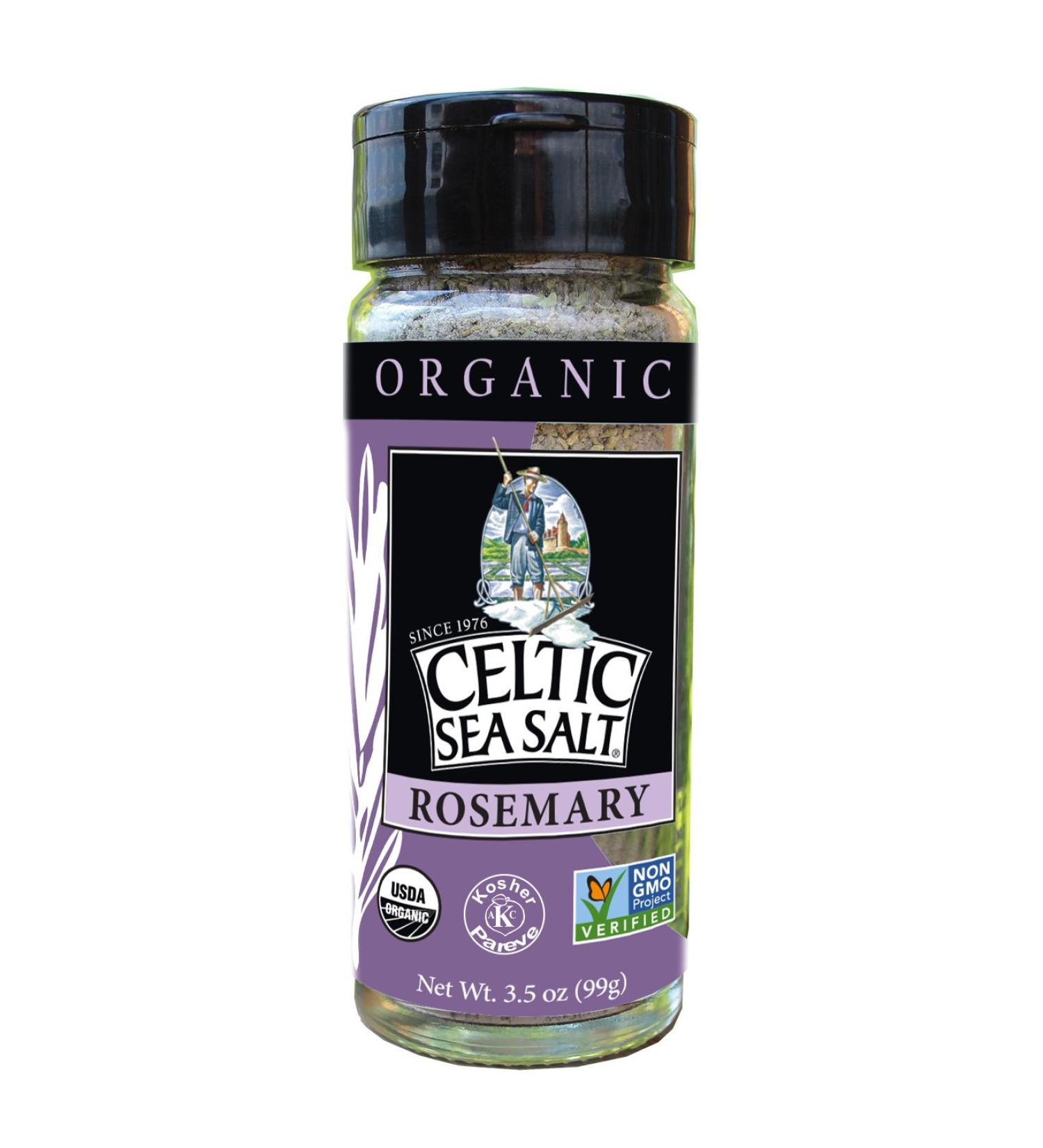 Gourmet Organic Rosemary Sea Salt Shaker - Bold Flavor, Handcrafted, 3.5 oz - Buy Online on GoSupps.com