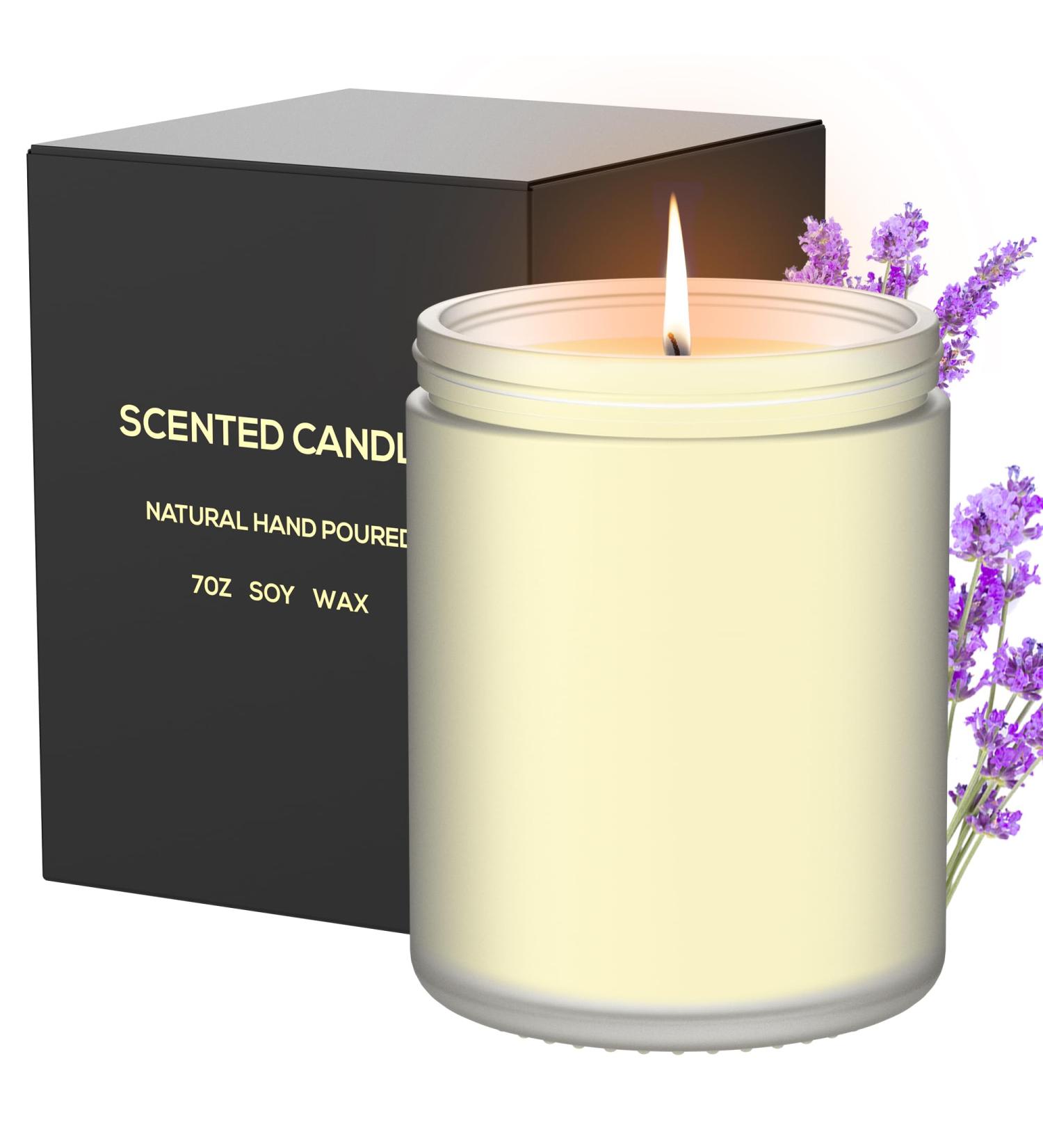 Buy Natural Soy Scented Candle - Strong Balsam & Vanilla Aromatherapy | Non-Toxic Jar Candles for Large Rooms | Perfect Birthday Gift for Mom & Dad - Buy Online on GoSupps.com