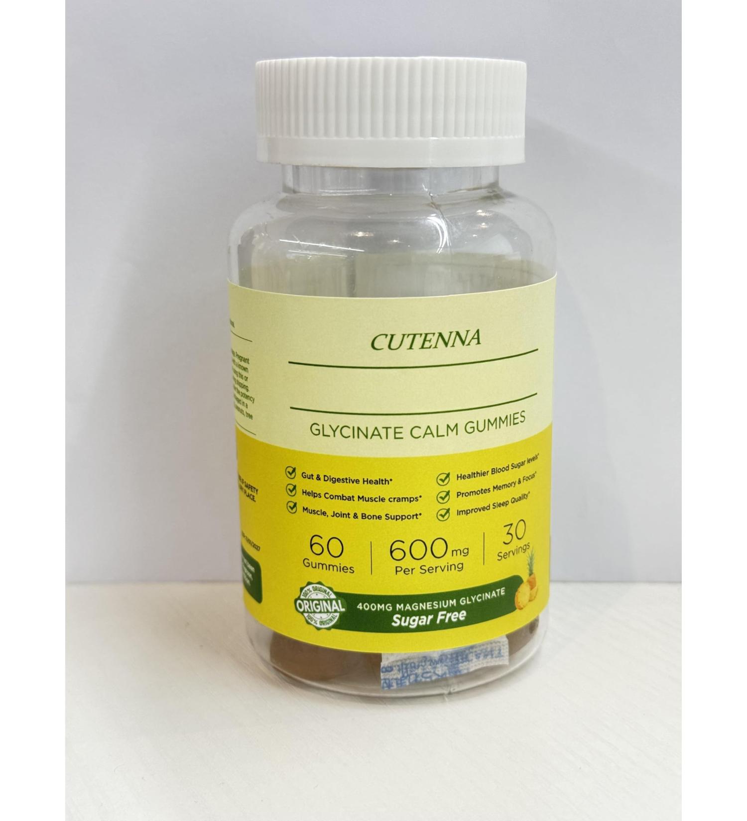 Cutenna Mineral Gummies for Muscle Relaxation & Sleep Support 600mg Per Serving Mineral Supplement Vegan & Sugar-Free Calm Supplement