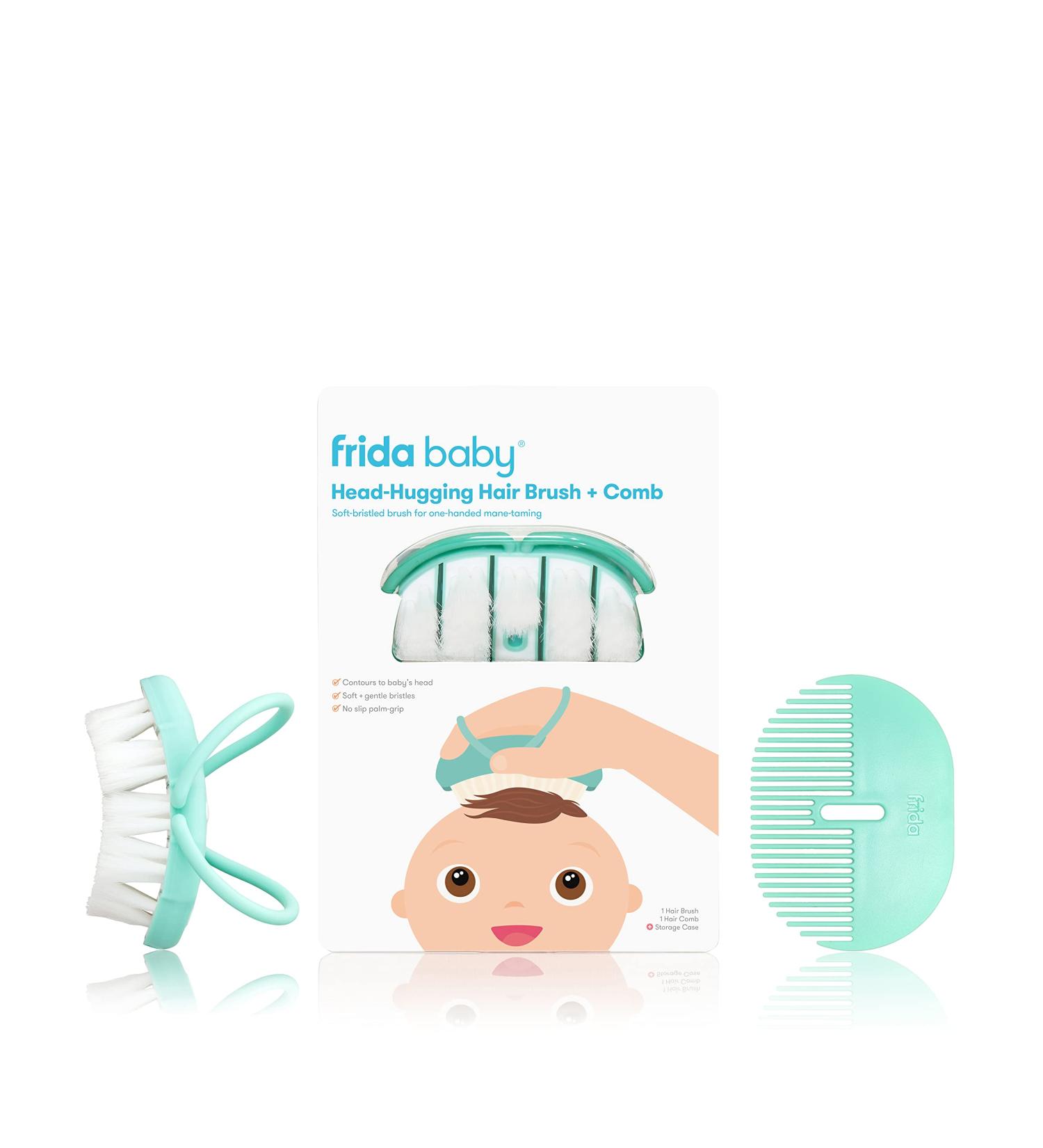 Frida Baby Head-Hugging Hairbrush + Styling Comb Set for Babies - Gentle and Effective - Buy Online on GoSupps.com
