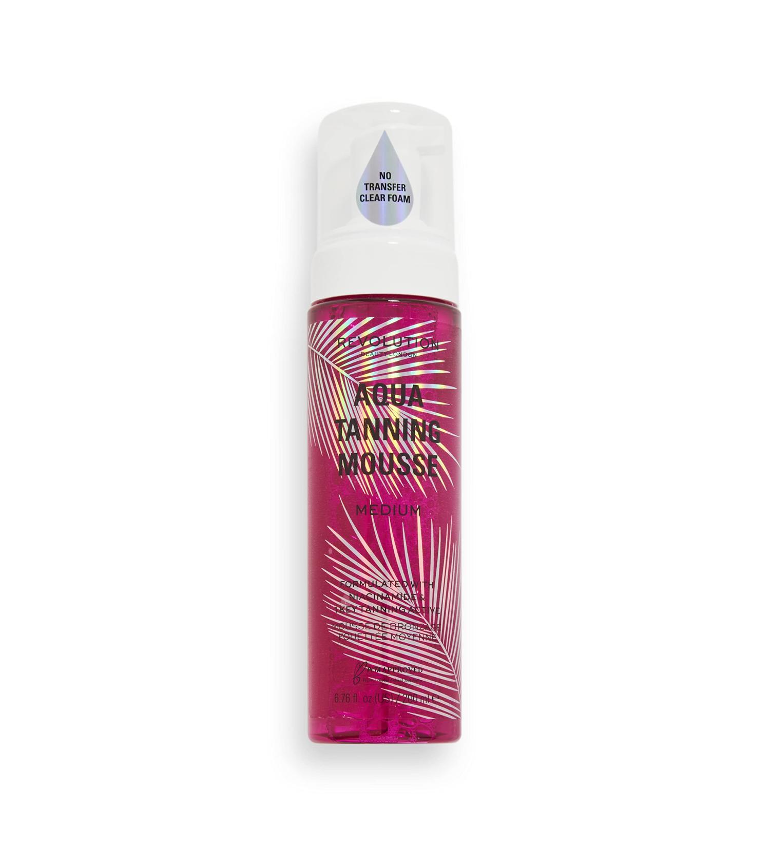 Revolution Beauty Aqua Tanning Mousse 200ml - Quick Drying Fake Tan Formula for Light/Medium Skin | Shop Internationally - Buy Online on GoSupps.com