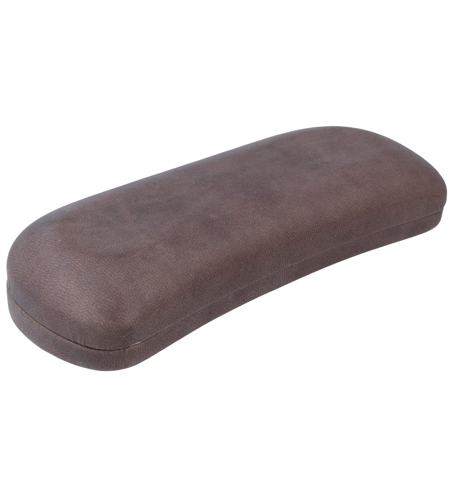 Ofar Elegant Brown Faux Leather Hard Case with Sun Clip Compartment - Premium International Shipping - Buy Online on GoSupps.com