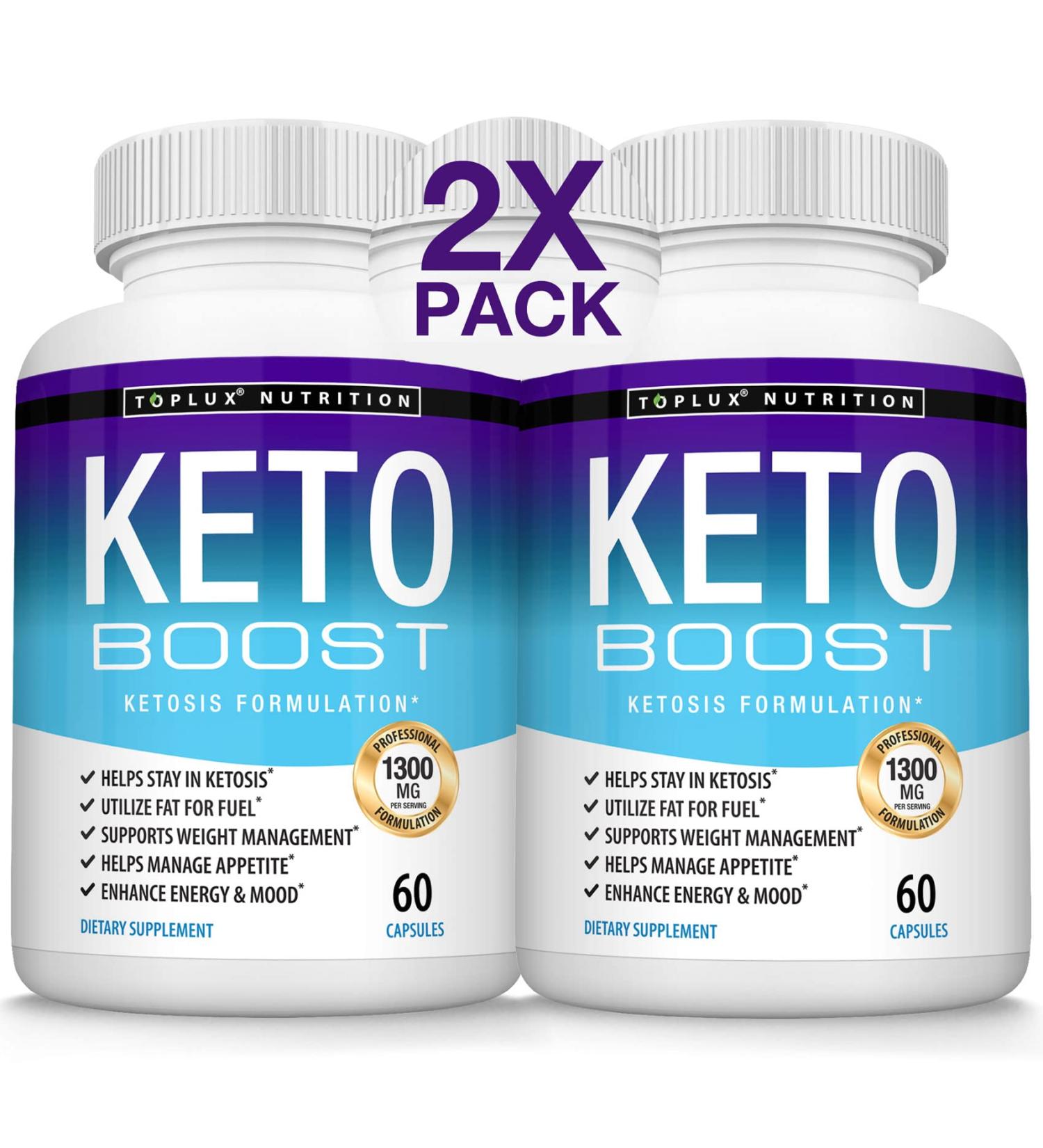 Keto Boost Diet Pills - Natural Exogenous Ketosis Supplement with Advanced Ketones for Energy & Focus | Toplux Keto Diet Pills for Men and Women - Buy Online on GoSupps.com