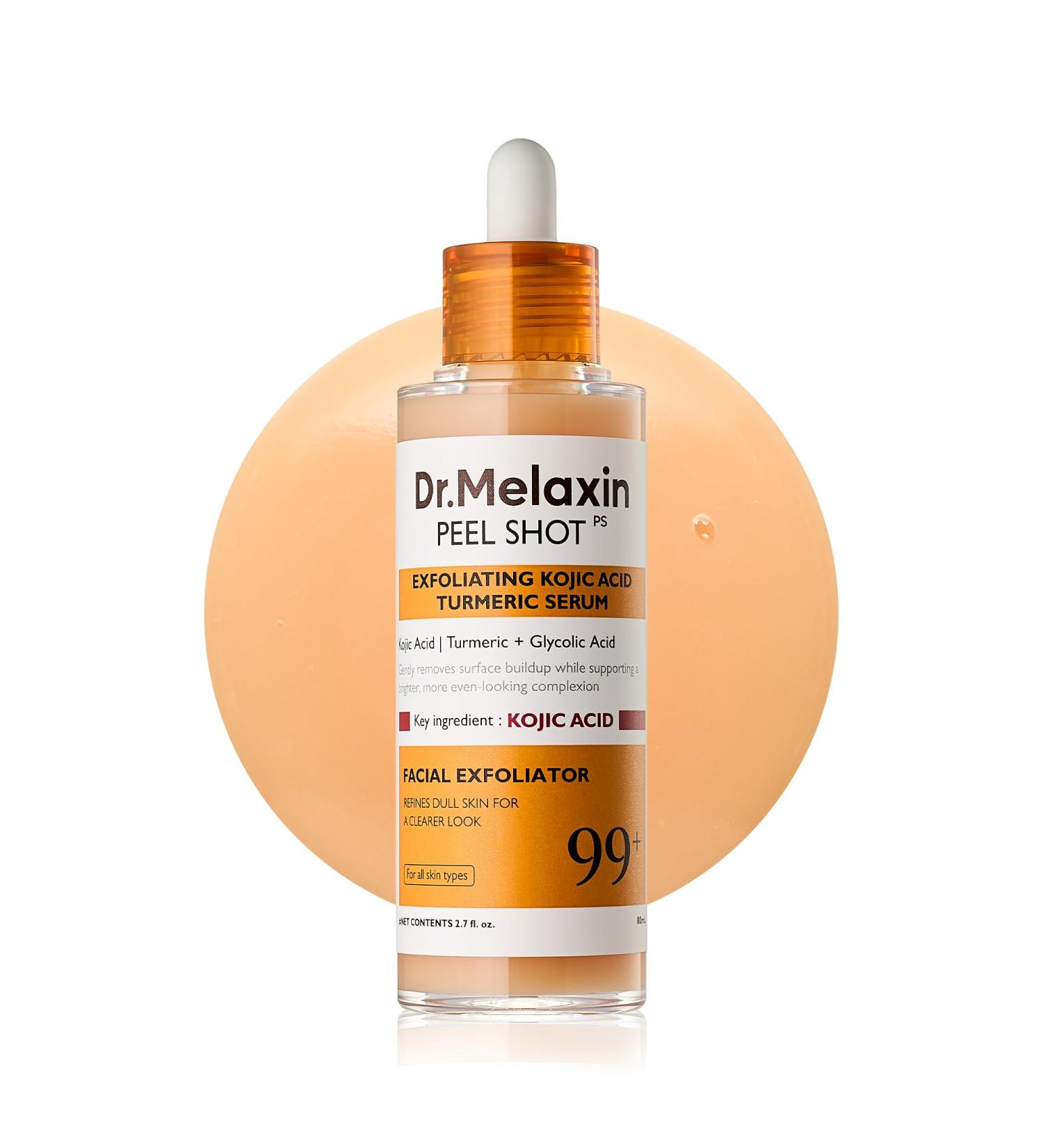 Dr.Melaxin Peel Shot Kojic Acid Turmeric Serum 80ml For Dark Spot Care Exfoliaing Dead Skin Korean Skin Care All Skin - Buy Online on GoSupps.com