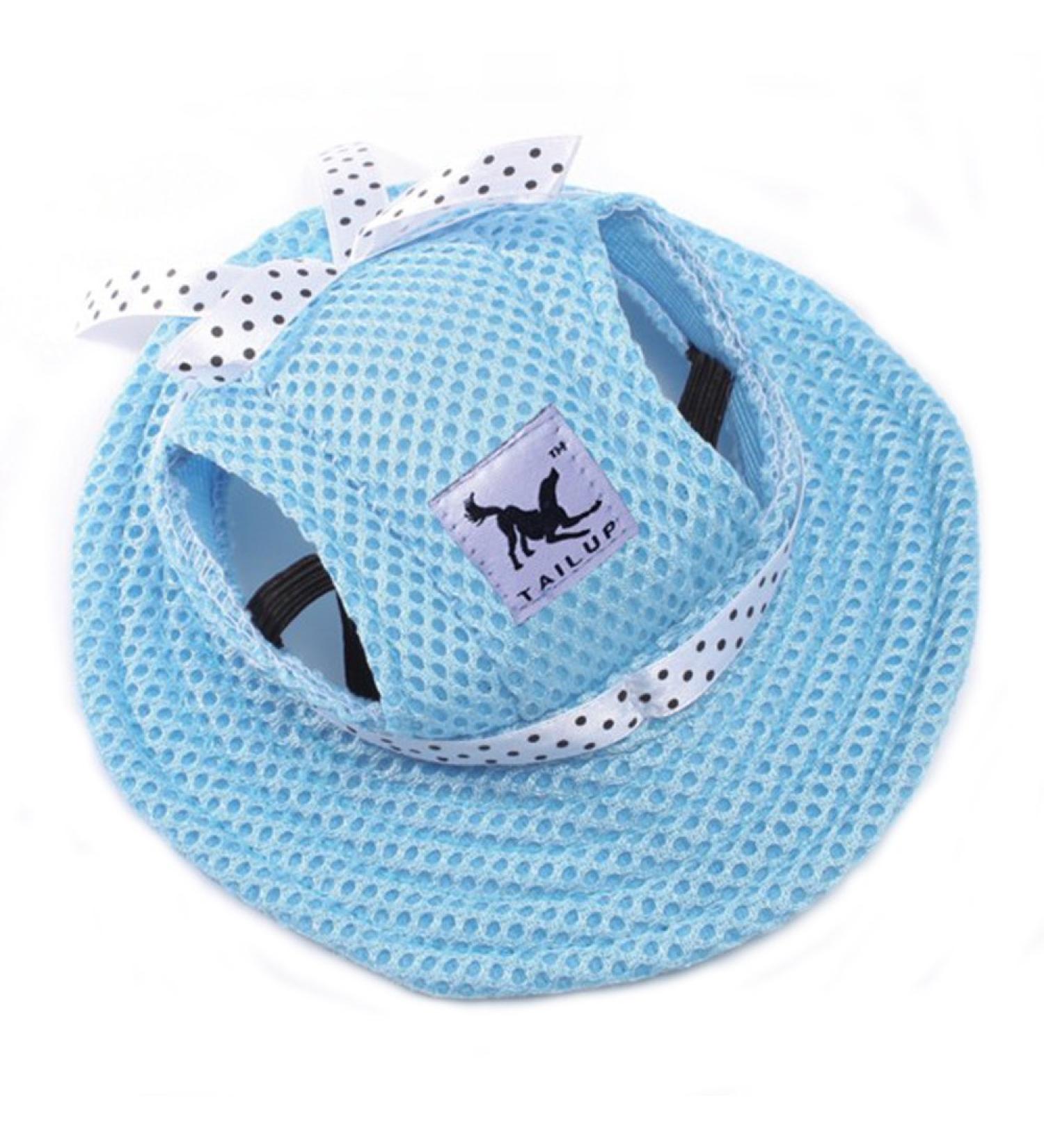 Bbeart Pet Hat - Leisure Visor & Baseball Cap for Small & Medium Dogs - Sun Hat with Ear Holes & Chin Straps - Stylish Blue for Girls - Buy Online on GoSupps.com