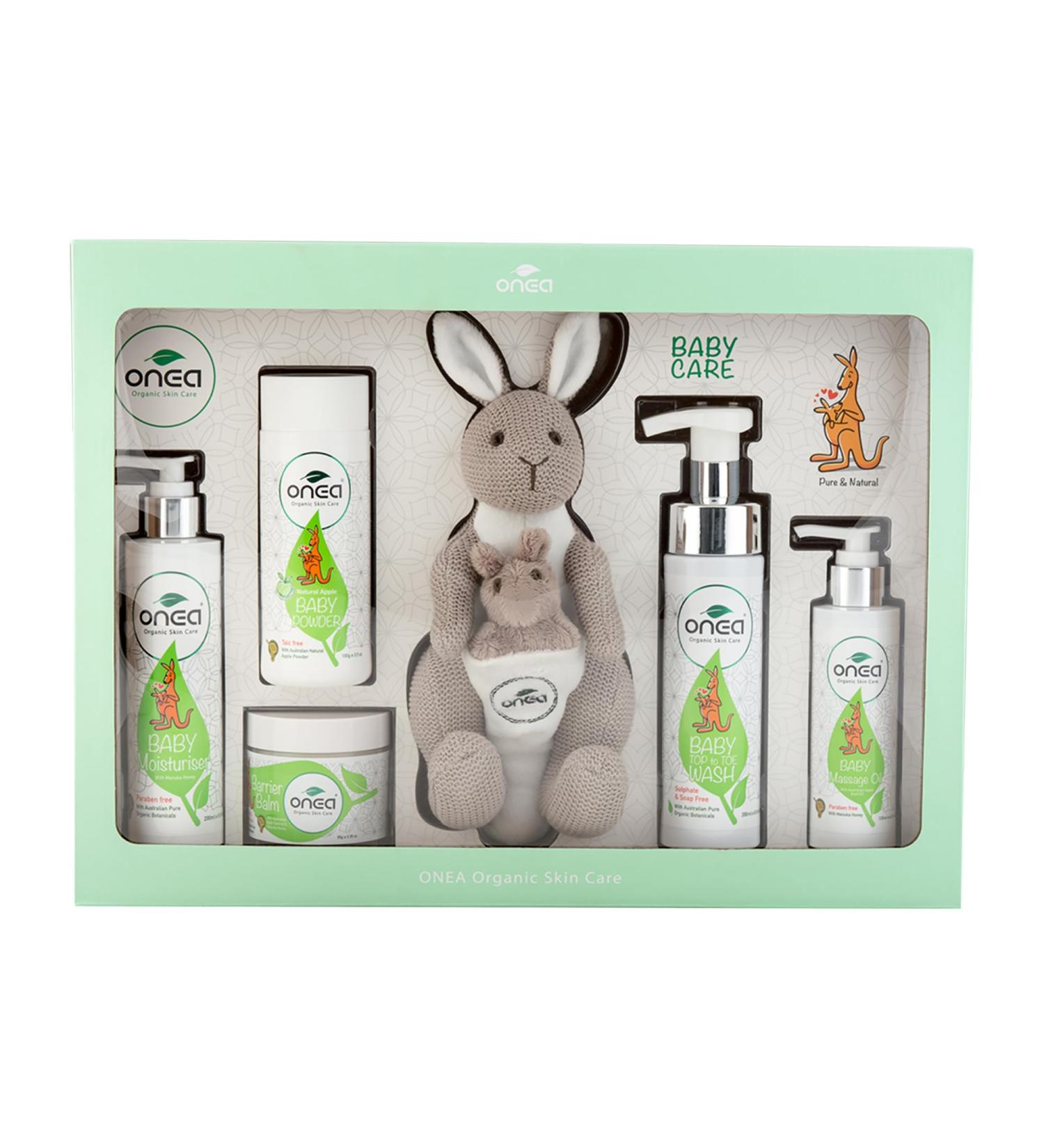 Onea Organic Skincare Baby Gift Pack - Daily Care Baby & Mommy - Newborn Babies Set - Moisturizer & Massage Oil - Paraben & Sulphate Free - for New and Expecting Moms - Buy Online on GoSupps.com