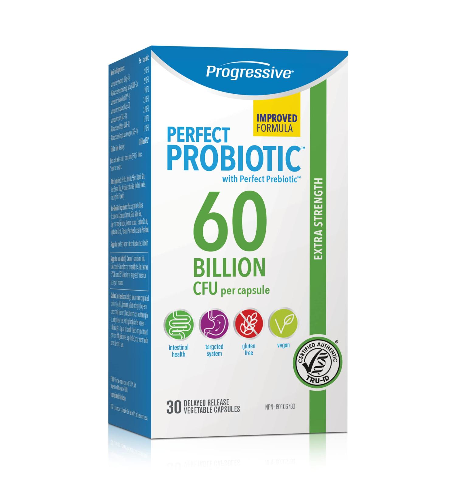 PROGRESSIVE Perfect Probiotic 60B 30 CT - Buy Online on GoSupps.com
