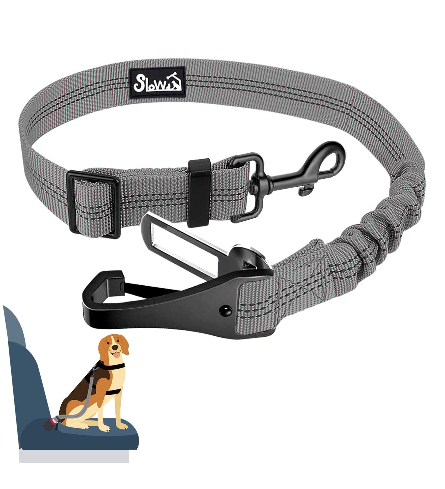 Eyin 3 in 1 Dog Seat Belt - Reflective Elastic Nylon for All Breeds | Adjustable 90cm Dog Car Restraint - Buy Online on GoSupps.com
