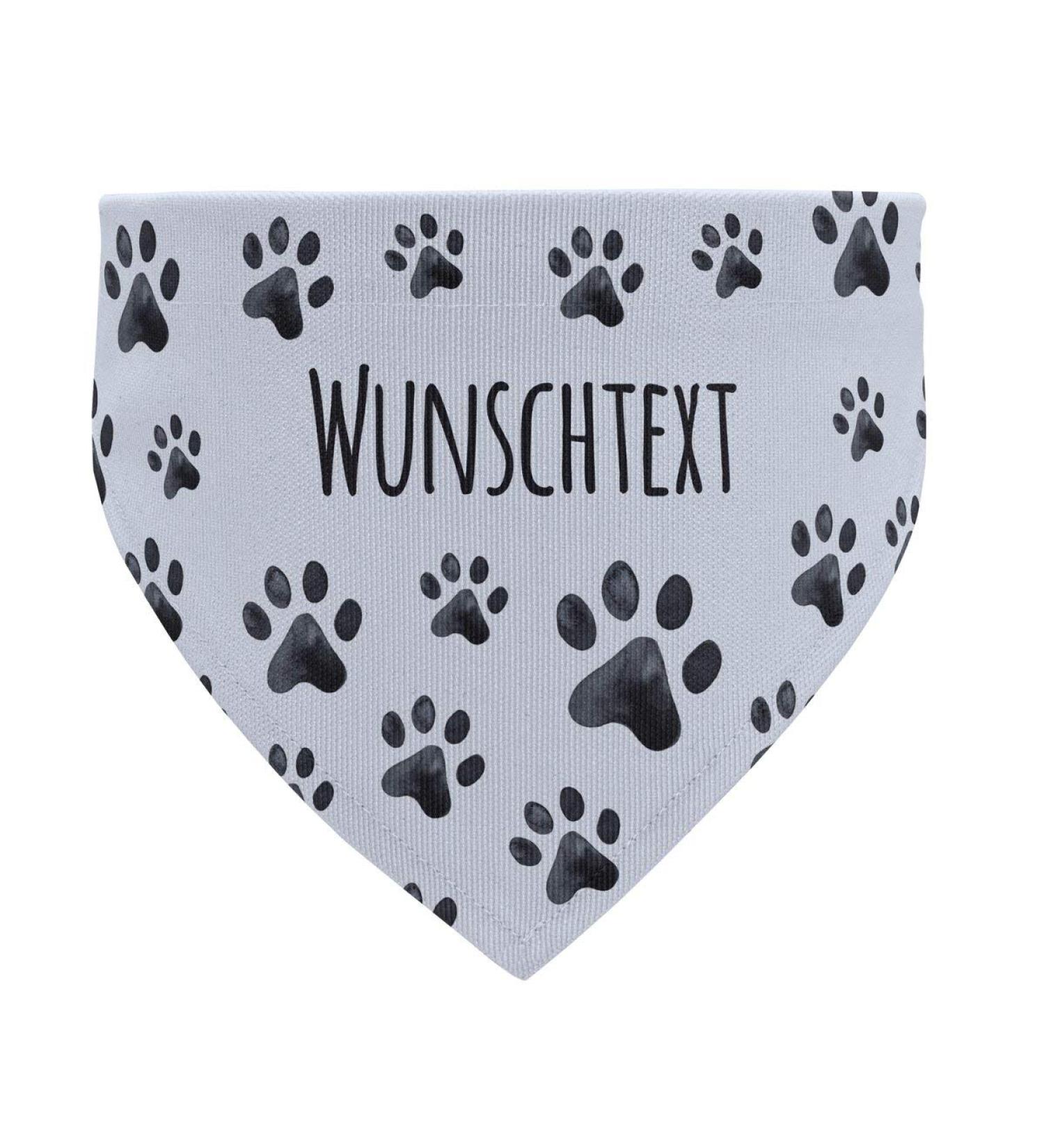 printplanet Dog Scarf with Custom Name | Paw Pattern - Size L | Personalized Dog Accessories - Buy Online on GoSupps.com