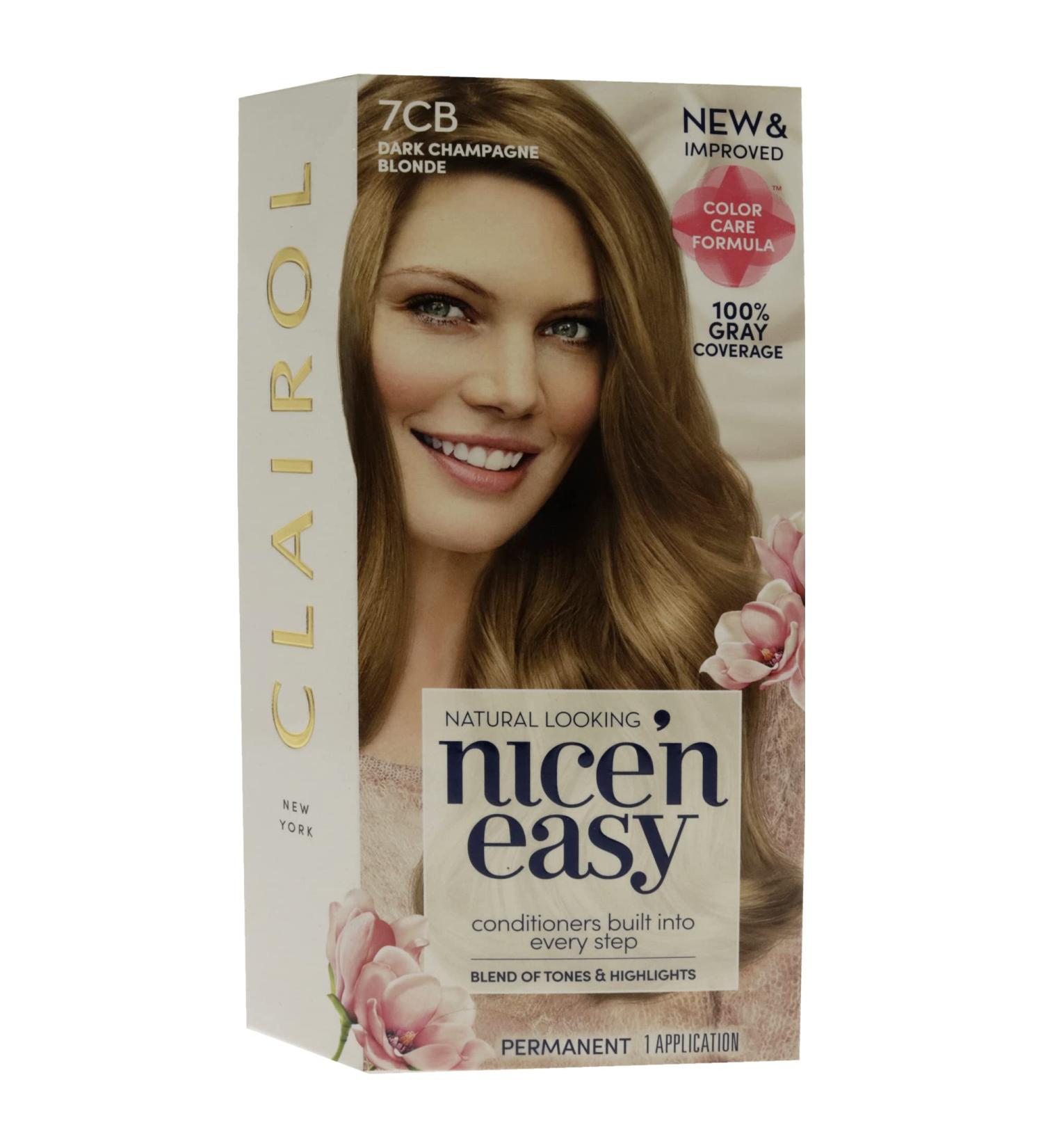 Clairol Nice n Easy Permanent Hair Color - 7CB Dark Champagne Blonde for Women | 1 Application - Shop Now - Buy Online on GoSupps.com