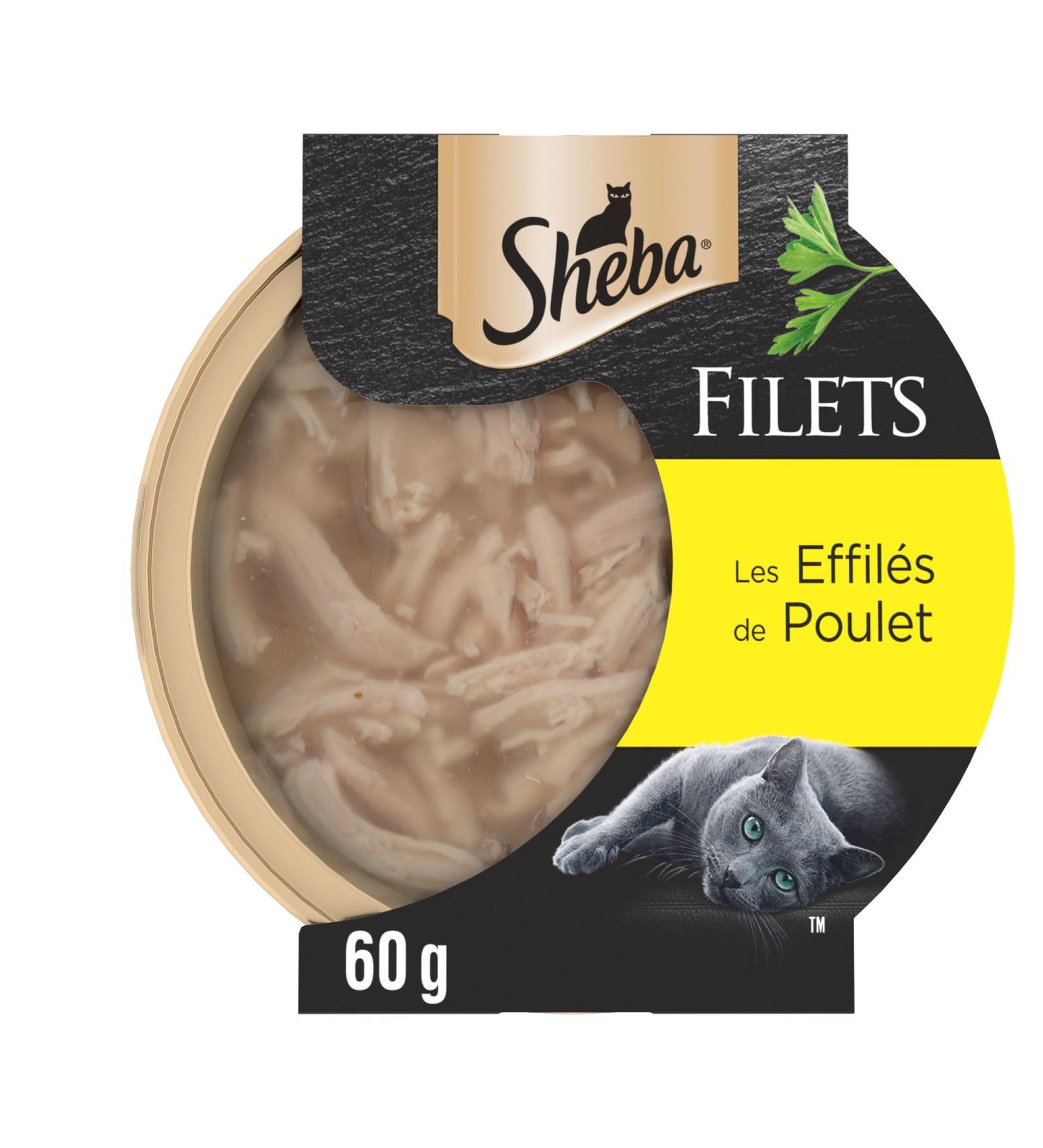 Sheba Domes Fillets Wet Adult Cat Food Chicken Tapered Fillets Pack of 2 x (16x60g) - Buy Online on GoSupps.com