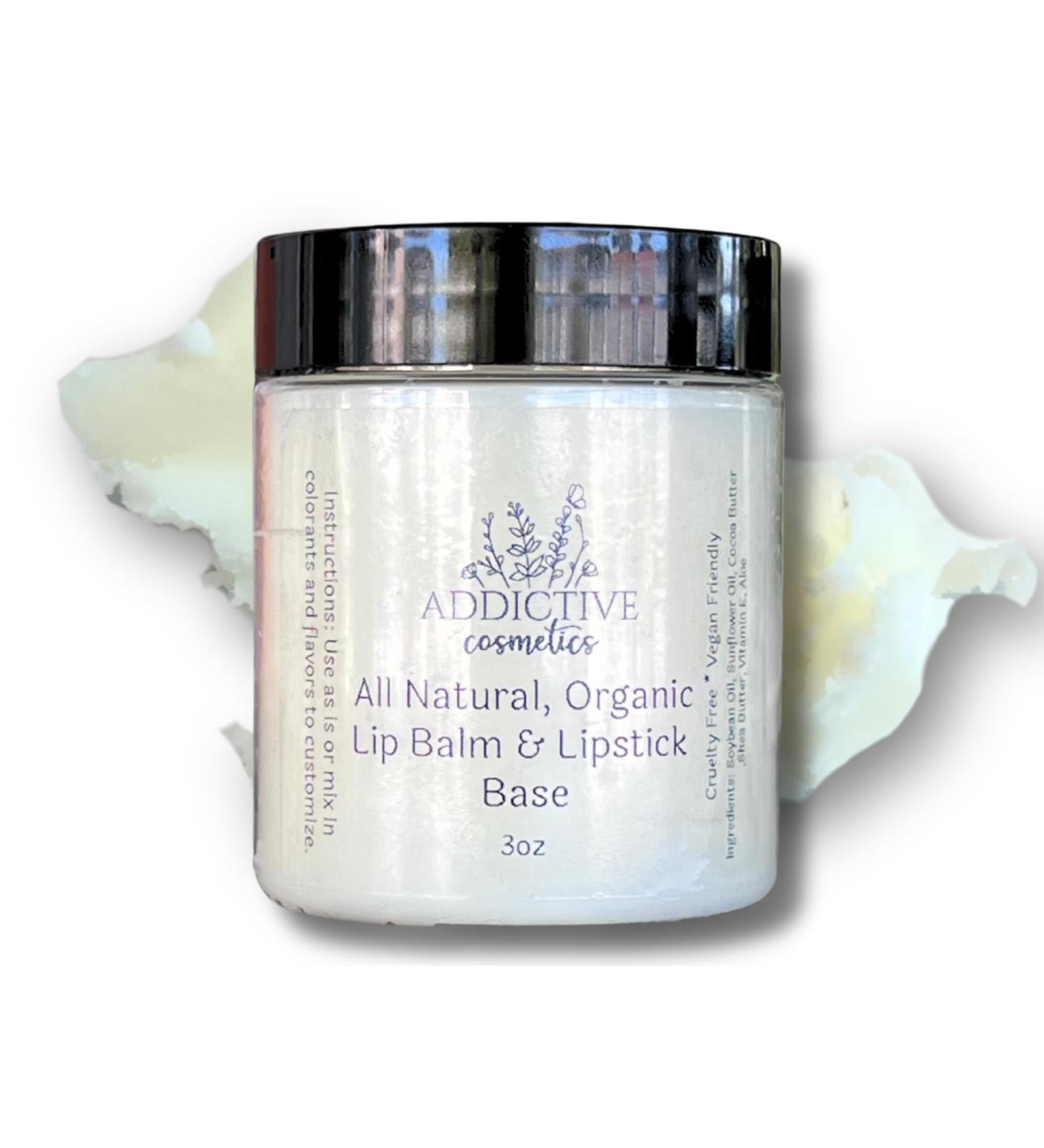 Buy All Natural Organic Lip Balm & Lipstick Base - 3oz | Eco-Friendly & Nourishing - Buy Online on GoSupps.com