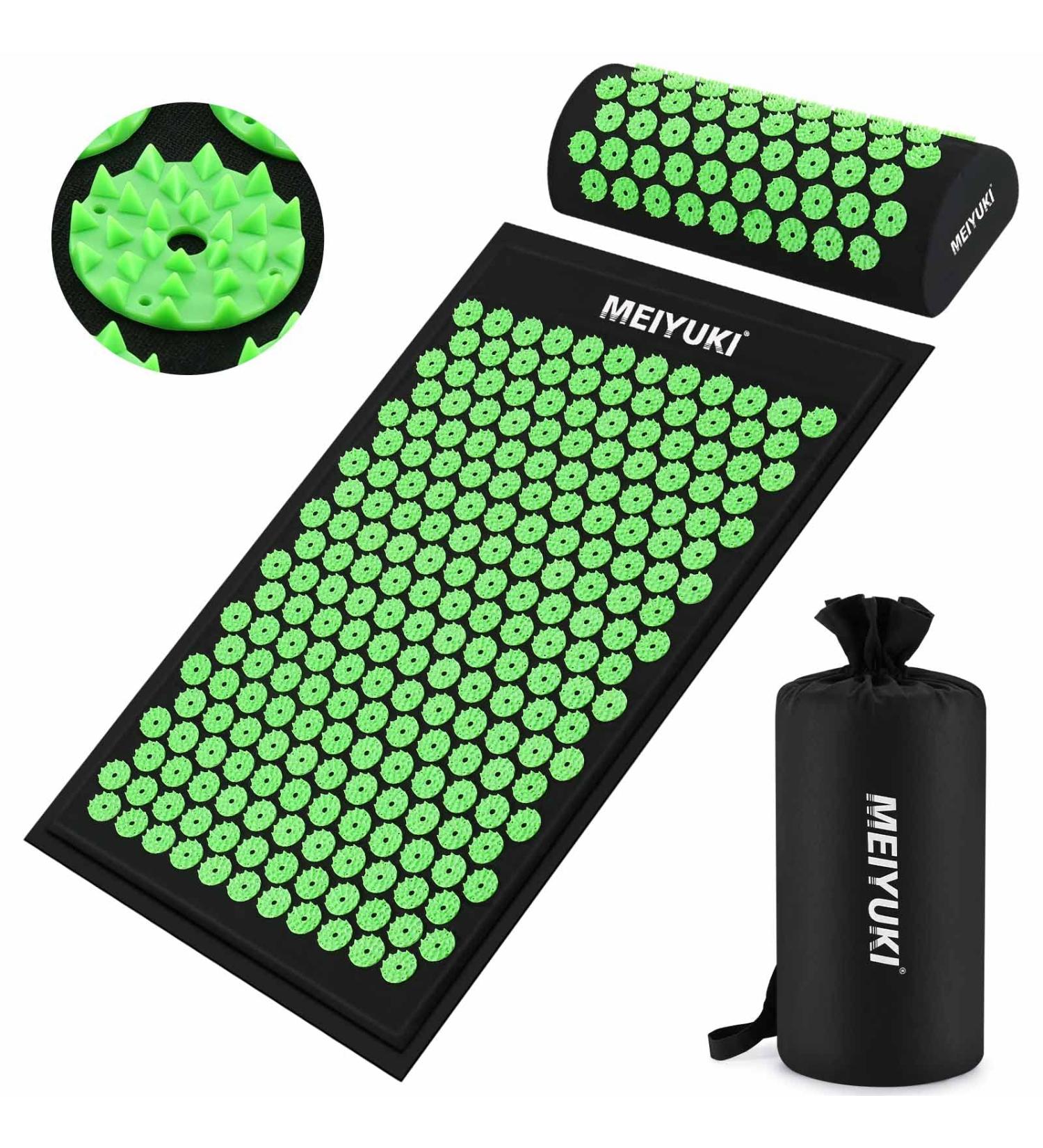 Buy Acupressure Massage Mat & Pillow Set for Relaxation & Pain Relief | Black & Green - International Shipping Available! - Buy Online on GoSupps.com