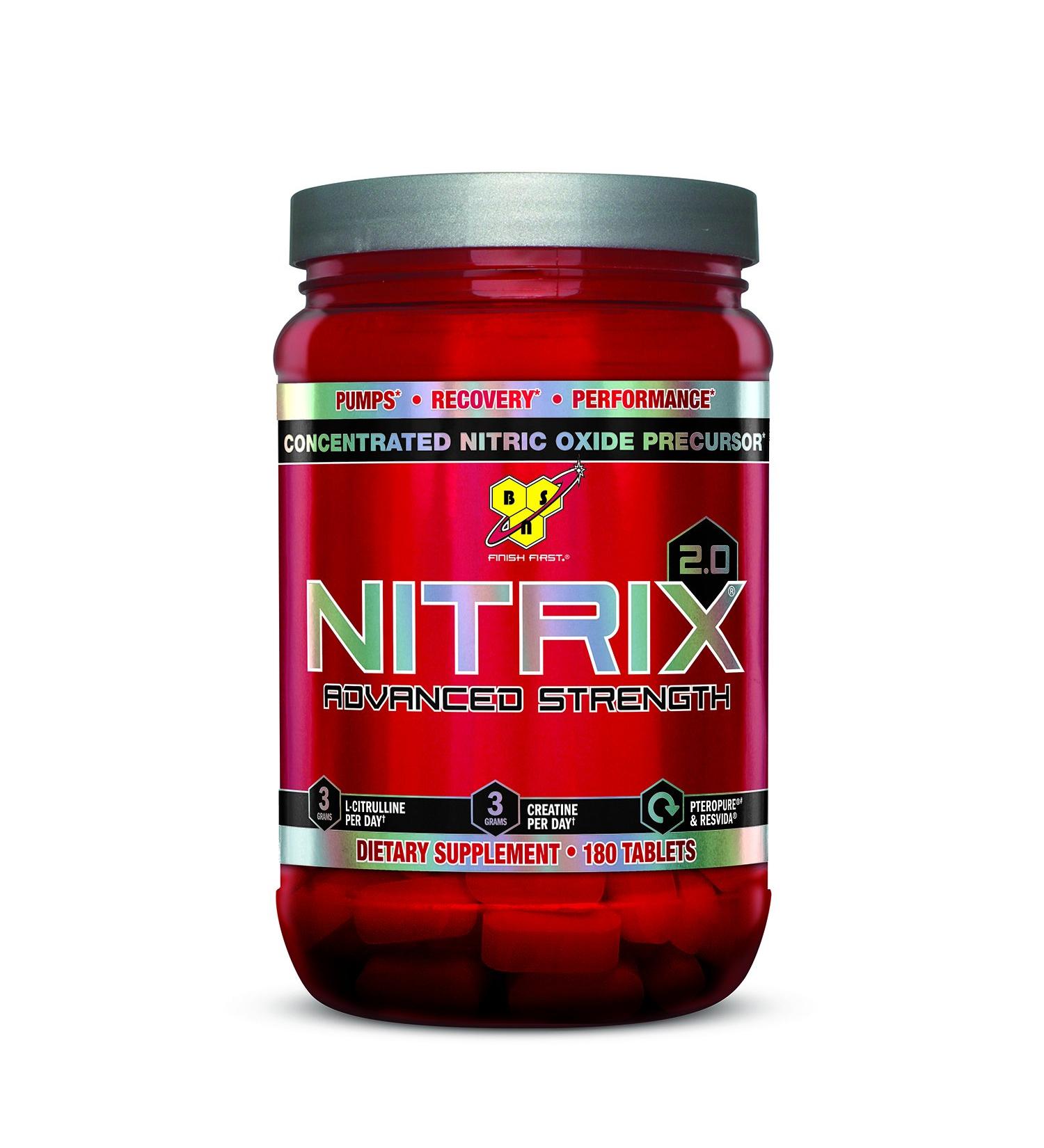 Buy BSN Nitrix 2.0 - 180 Tablets | Premium Nitric Oxide Booster for Enhanced Performance | International Shipping Available - Buy Online on GoSupps.com