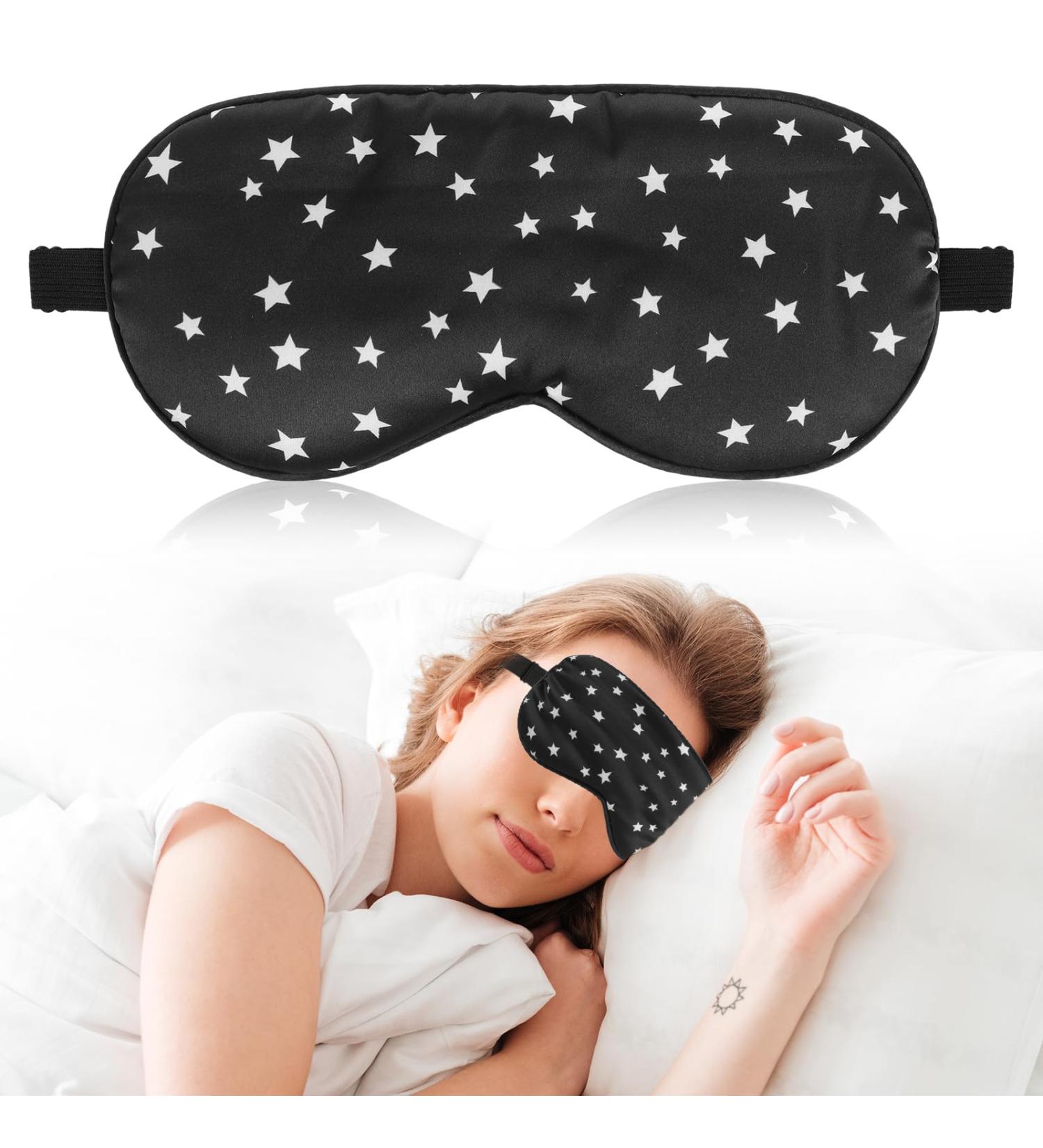 Premium Sleep Mask - Adjustable Soft Eye Mask for Sleep Travel & Meditation - Blackout Eye Shade for Men & Women - Buy Online on GoSupps.com