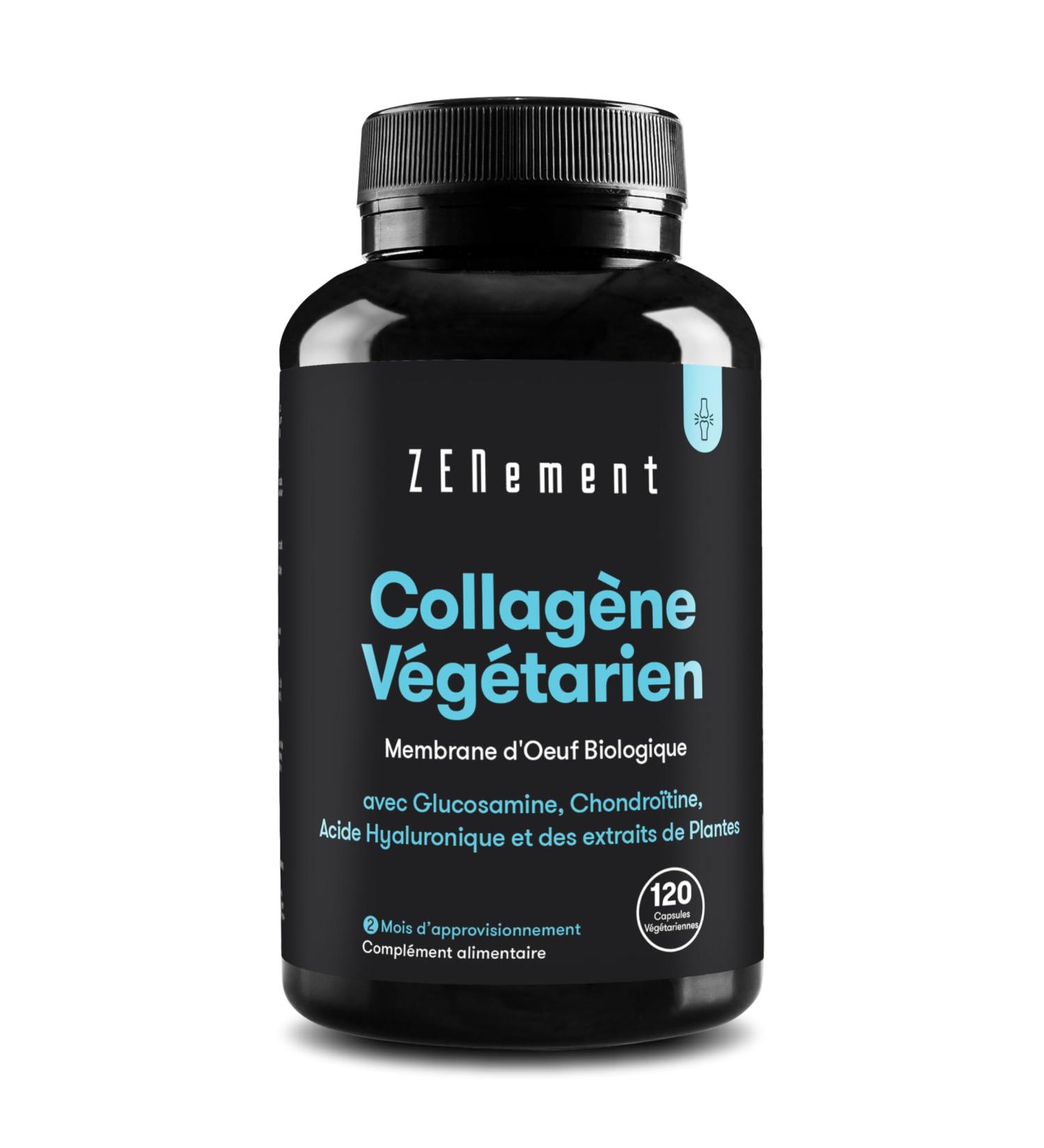 Organic Vegetarian Egg Membrane Collagen Natural Source of Glucosamine Hyaluronic Acid and Chondroitin with Botanical Extracts For Joints and Skin 120 Vegetarian Capsules - Buy Online on GoSupps.com
