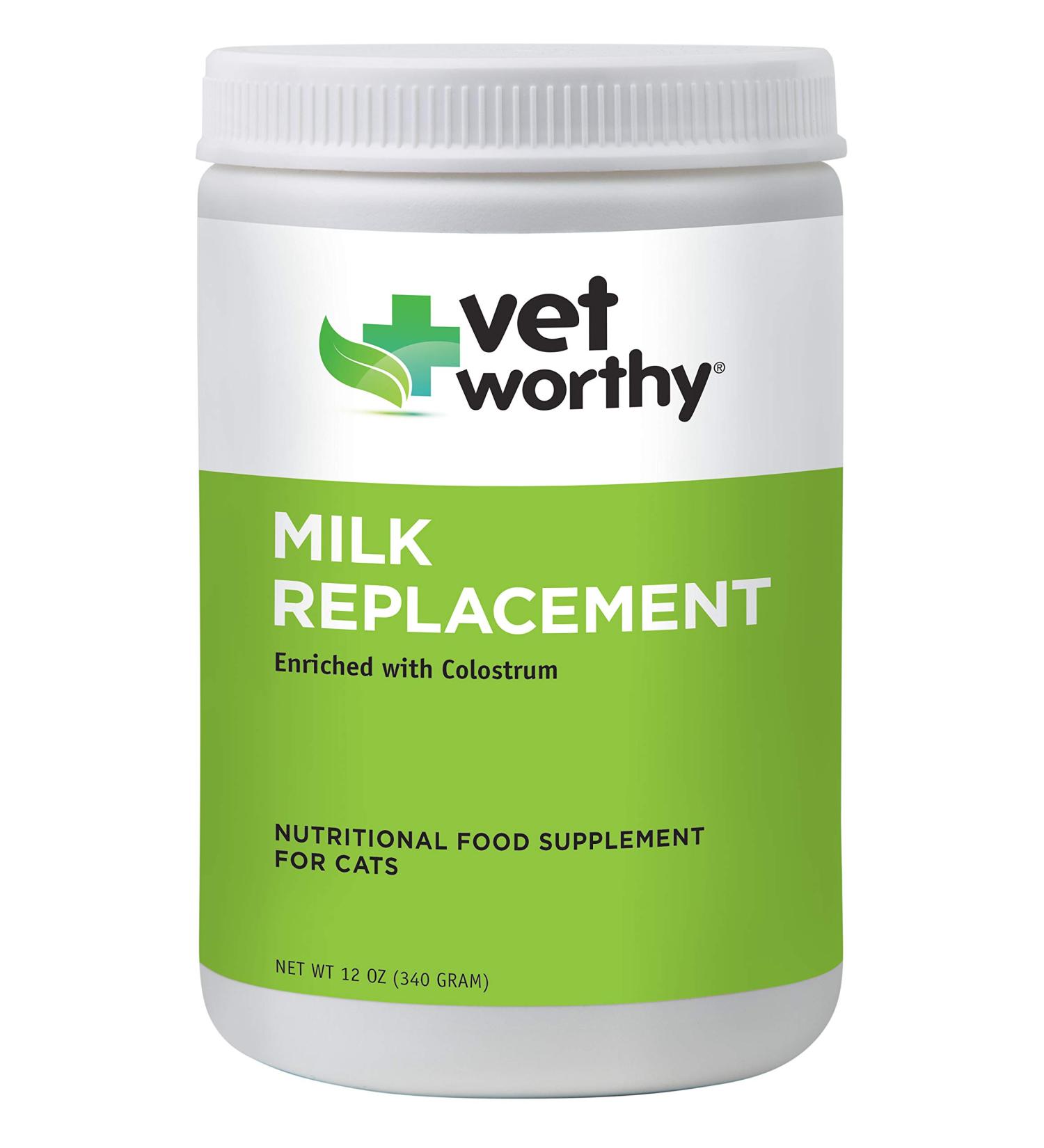 Vet Worthy Milk Replacement for Cats - Milk Formula Replacer for Puppies  Pregnant  Lactating  Elderly or Recovering Dogs - Enriched with Colostrum  Whey Protein  Vitamins  and Minerals - 12 oz - Buy Online on GoSupps.com
