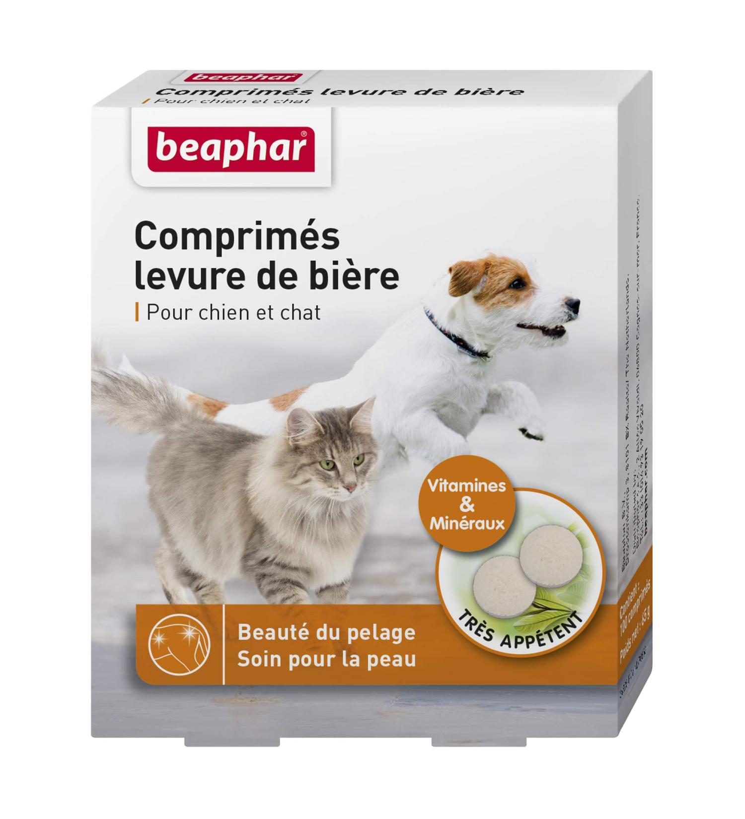 BEAPHAR Brewer's yeast tablets for dogs and cats Food supplement Enhances the beauty of the coat Skin care Rich in vitamins and minerals Very palatable 100 tablets - Buy Online on GoSupps.com
