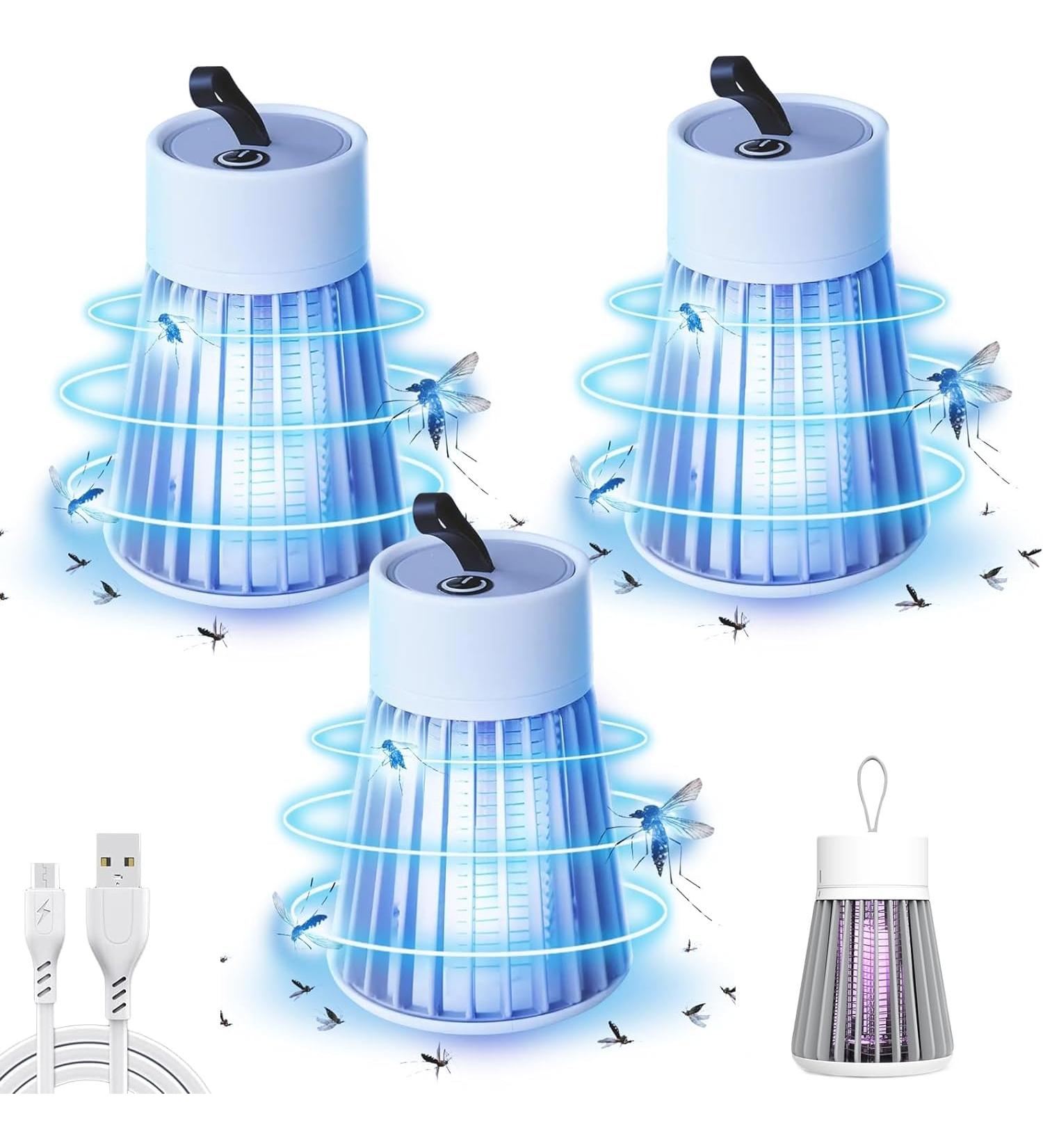 Mozz Guard Mosquito Zapper - 3 in 1 Outdoor Waterproof Lamp USB & Solar Charging 3 PCs - Perfect for Indoor & Outdoor Use - Buy Online on GoSupps.com