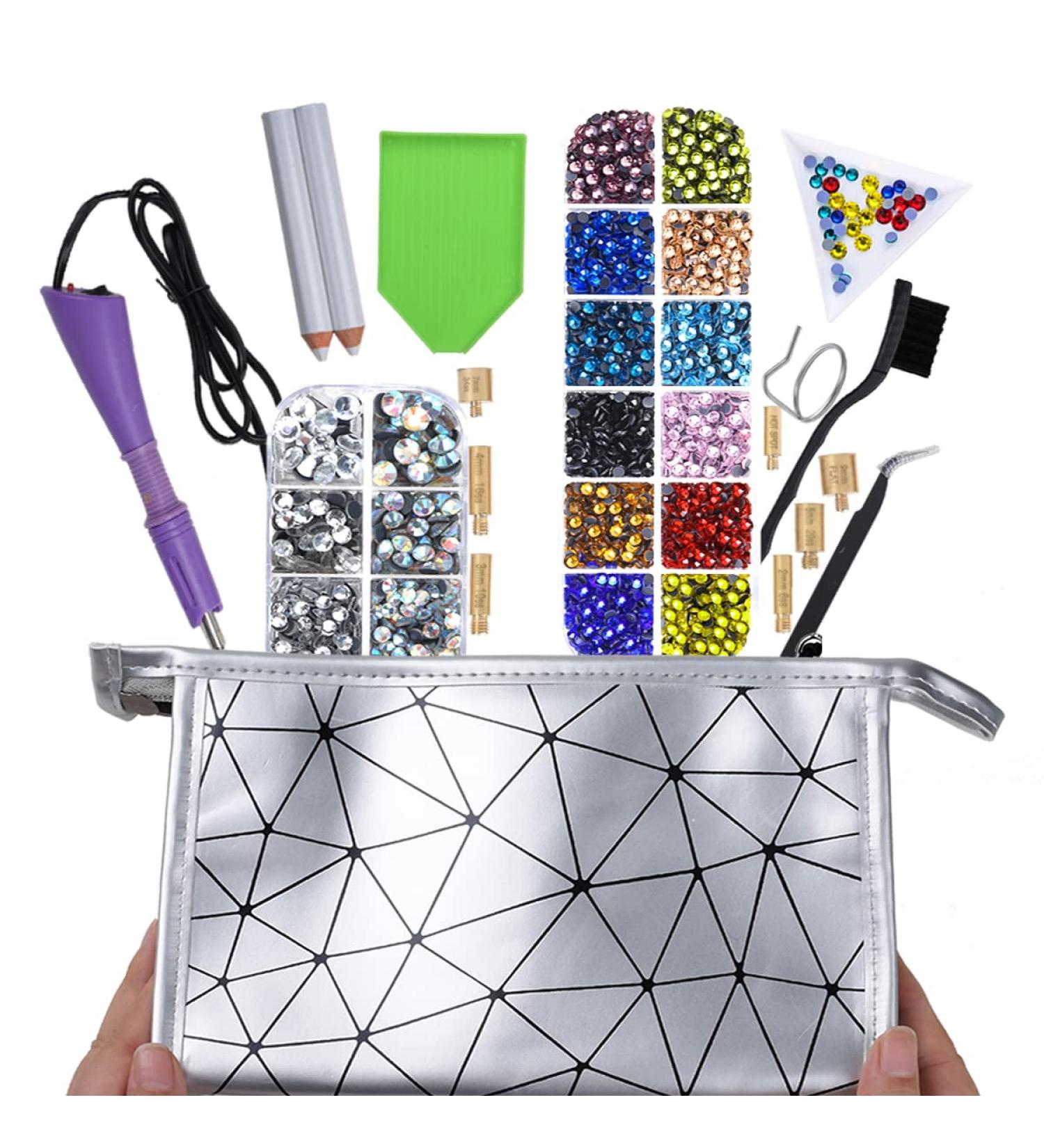Haaskew Hotfix Applicator Rhinestone Setter Wand Tool with 7200pcs Mix Color Rhinestones - White - Buy Online on GoSupps.com