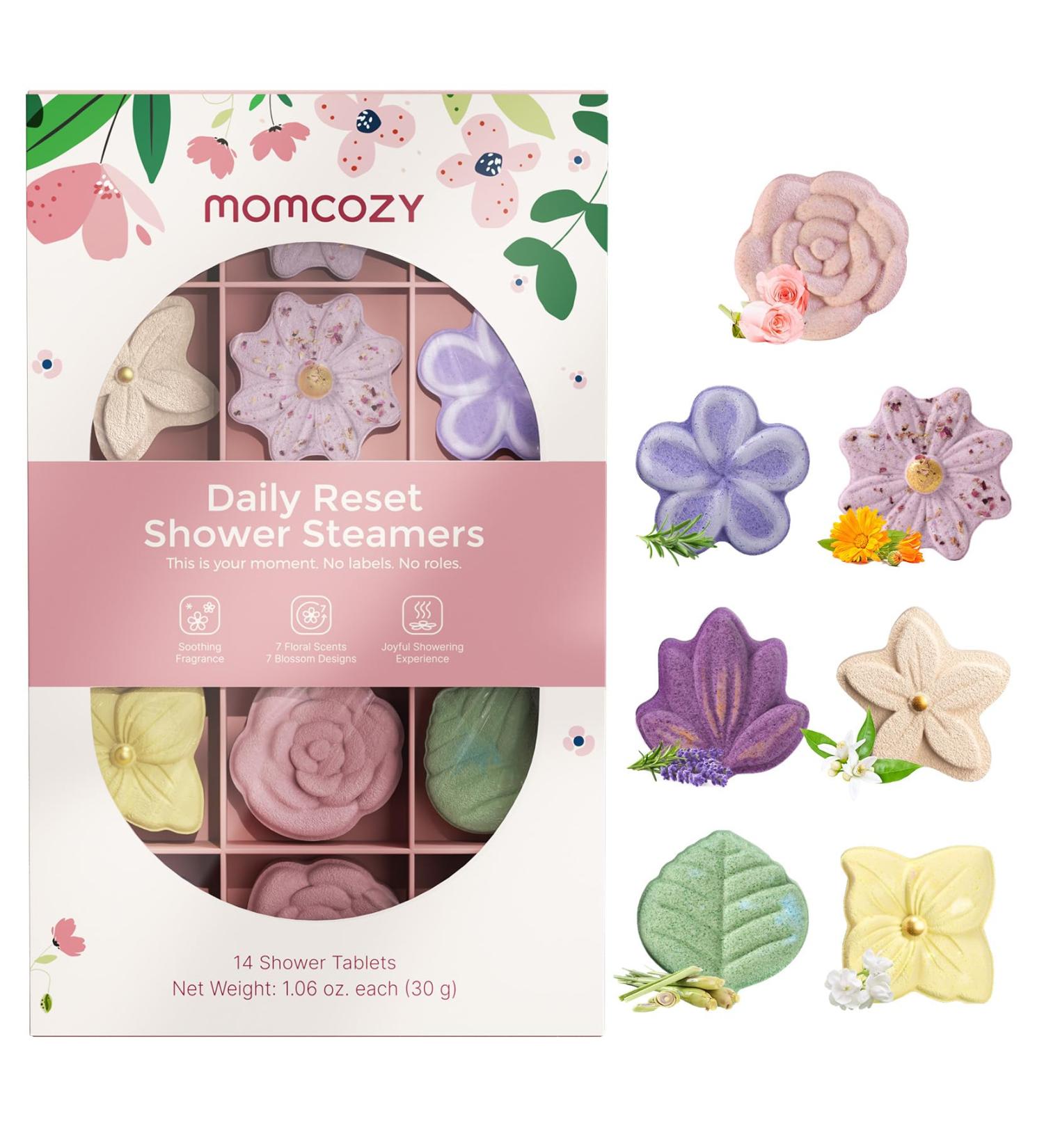 Momcozy Lot de 14 Bombes de Douche Aromath rapie avec 7 Parfums Floraux Exp rience Spa Domicile au Quotidien Id e Cadeau avec Formule Douce Cadeaux de No l pour Maman Fleur - Buy Online on GoSupps.com