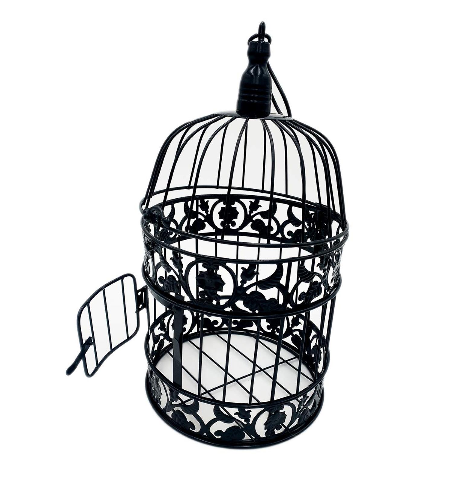 Pet Show Round Birdcage Wall Decor 9.8 & 13.8 - Small Birds Wedding Party Indoor/Outdoor Decoration - Black/White/Bronze - Pack of 1 (S, Black) - Buy Online on GoSupps.com