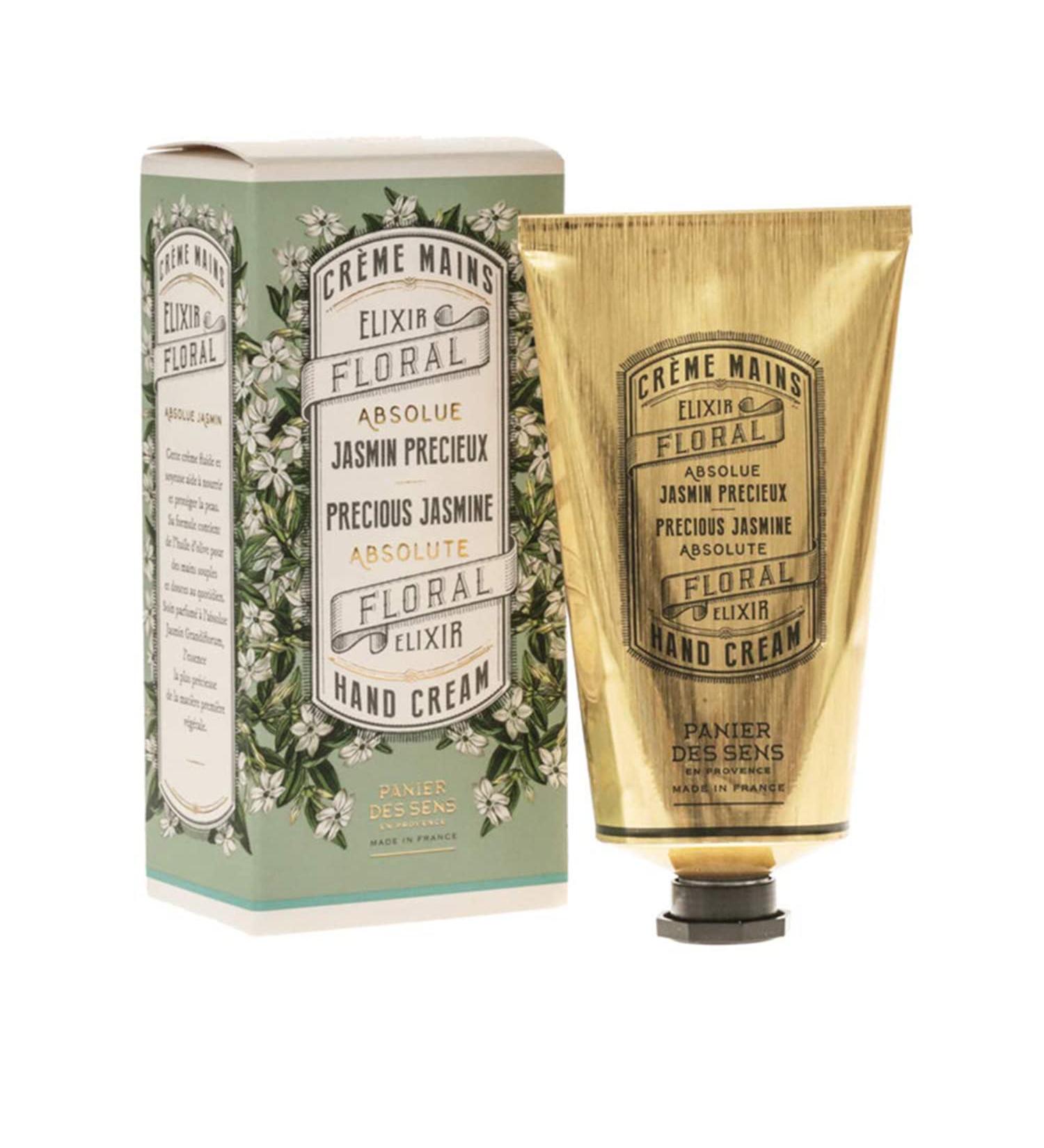 Panier des Sens Jasmine Hand Cream - 2.6floz/75ml - Moisturizing Mask with Olive and Almond Oil - Made in France - 96% Natural Ingredients - Buy Online on GoSupps.com