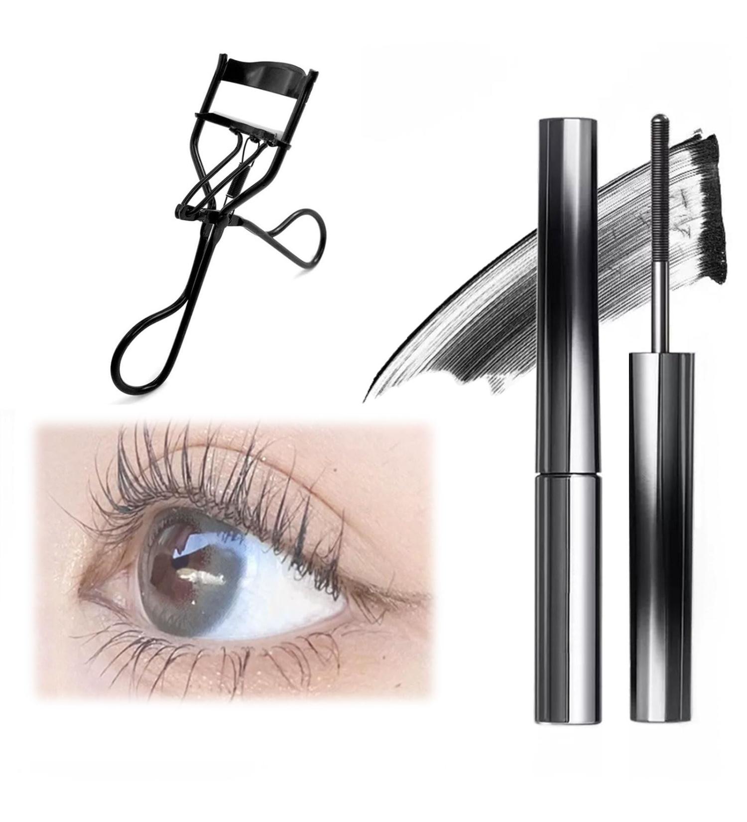 Amewix Mascara Judy Doll Mascara Judy Doll Iron Wand Mascara 3D Curling Eyelash Iron Mascara with Eyelash Curler High Elastic Brush Long-Lasting Nourishing Formula (Black) - Buy Online on GoSupps.com