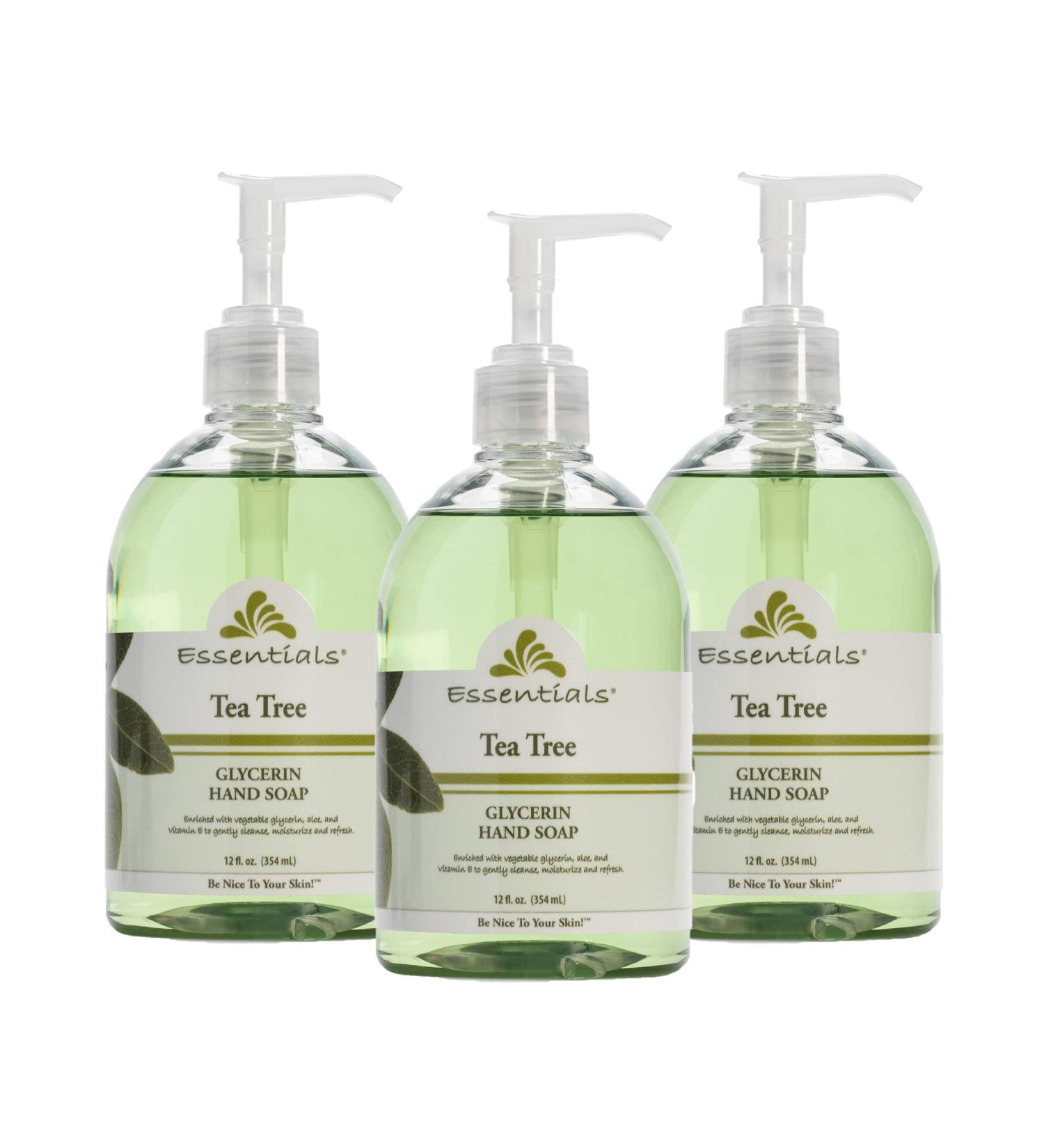 Essentials Tea Tree Glycerin Liquid Hand Soap 3oz - Pack of 3 - Buy Online on GoSupps.com