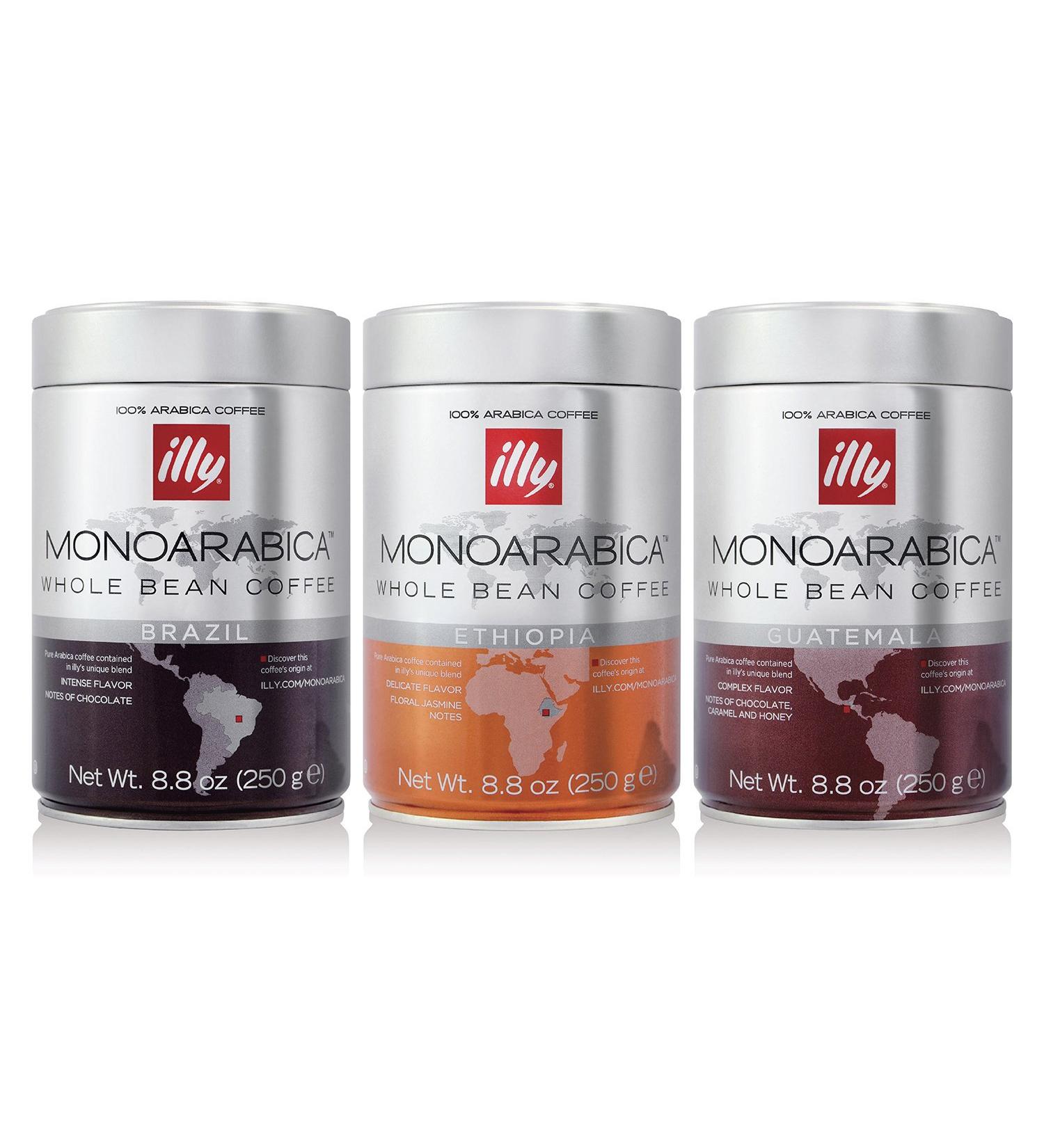 illy MonoArabica Whole Bean Trio 7881 7882 7883