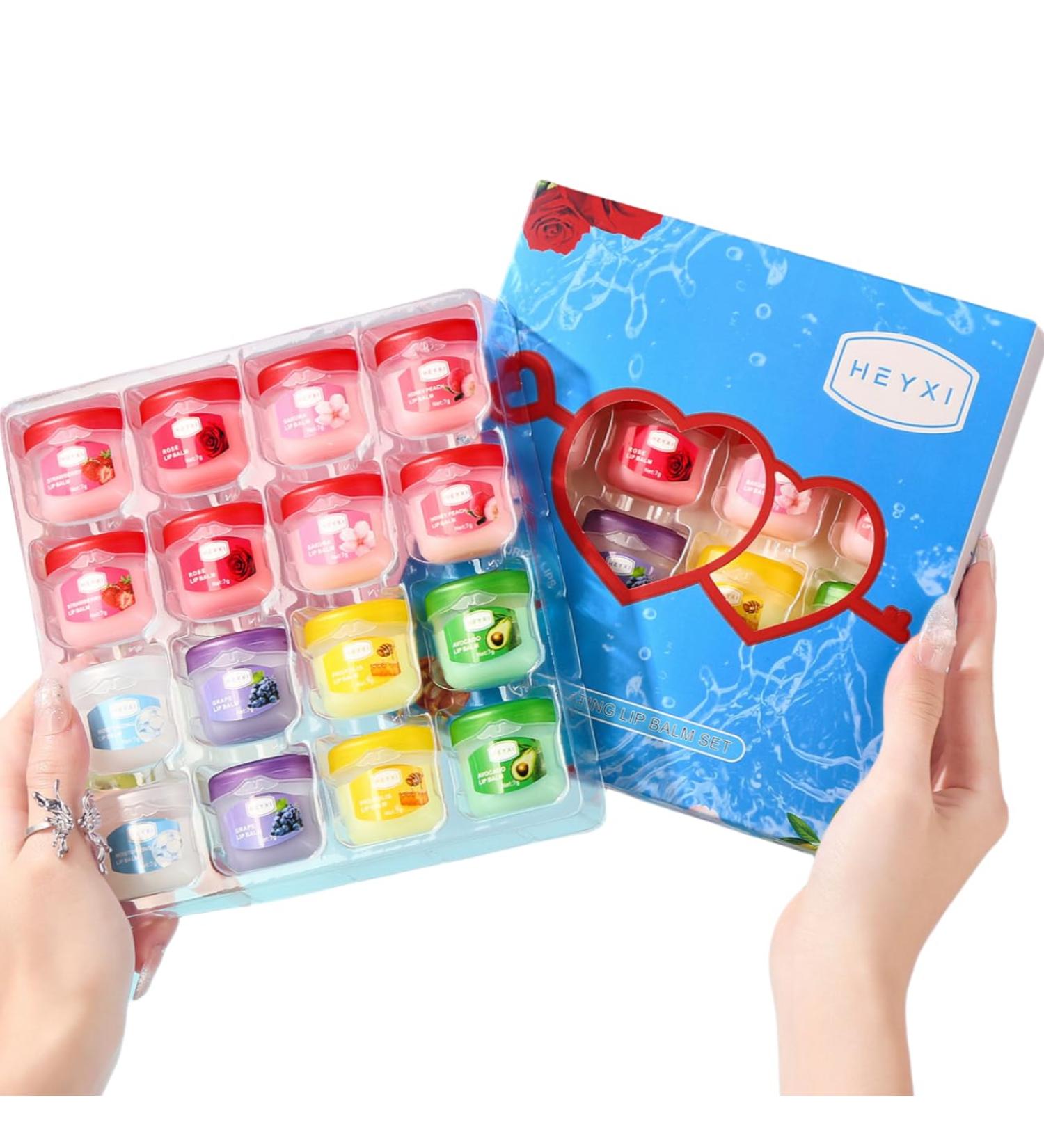 16 Pcs Lip Sleeping Mask Kit Moisturizing Lip Balm for Lips Repair to Prevent Dry Cracked Lips Tinted Lip Balm for Men and Women Fragrances - Buy Online on GoSupps.com