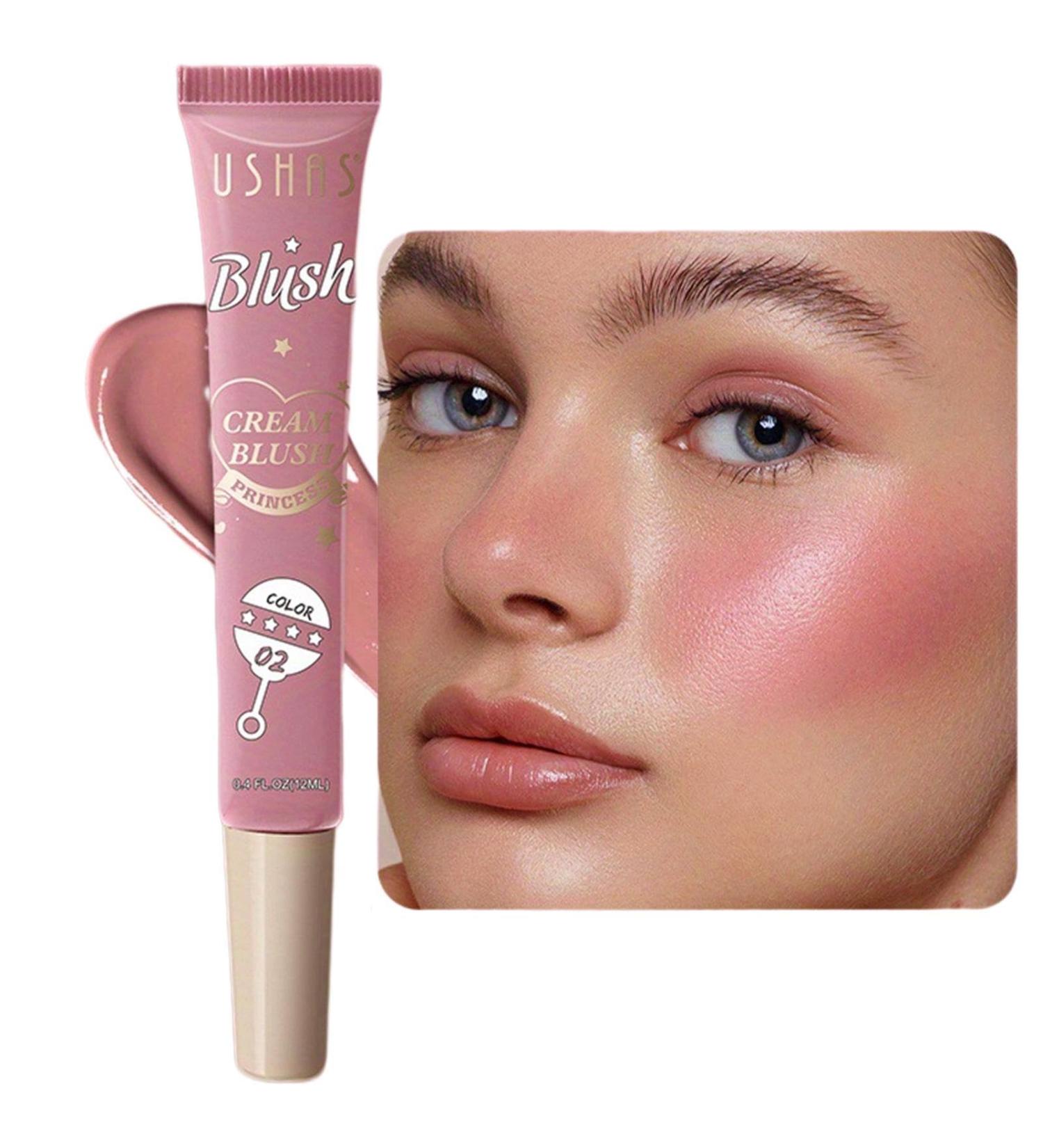 Cheek Tint Blushes - Long Wearing Matte Cream for Mature Skin Hydrating Natural Mousse Liquid Cream Blushes Cheeks Lips Make Up Pochy 02 - Buy Online on GoSupps.com