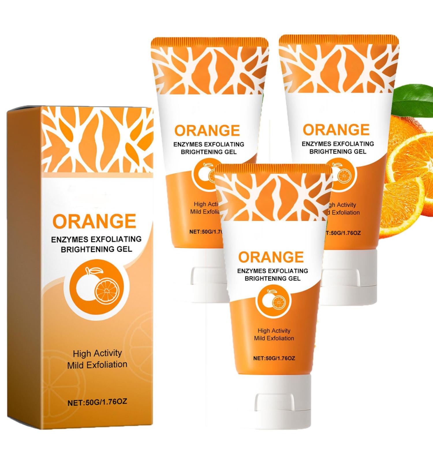 homomdy Orange Exfoliating Gel Orange Exfoliating Gel Scrub for Face and Body Deep Cleansing Peeling Gel Facial Scrub Removes Blackheads & Hydrates Skin for All Skin Types 3pcs - Buy Online on GoSupps.com