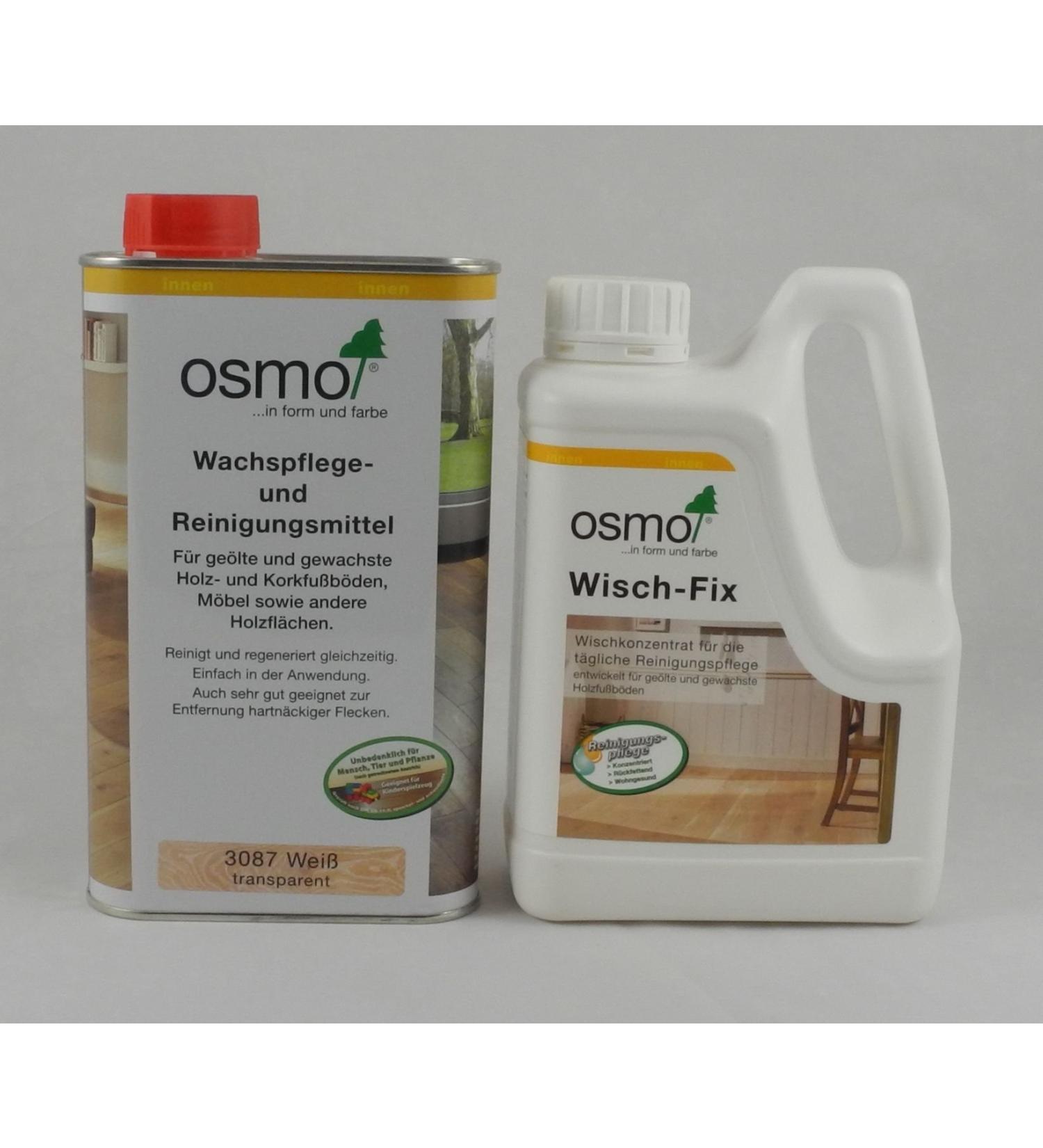 Osmo Lot économique wischfix 1 L + cire d'entretien Blanc 1 l