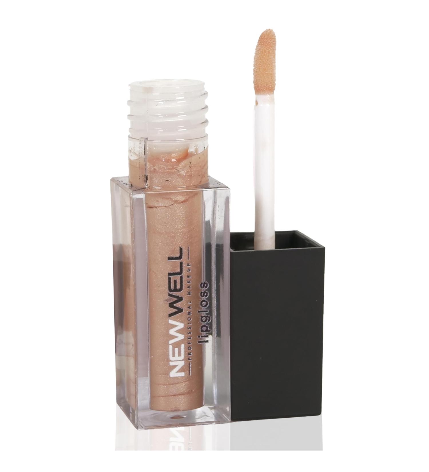 New Well Shiny Lip Gloss - 24-Hour Moisturizing Vegan Formula - Light Brown Shade for Full-Looking Lips - Buy Online on GoSupps.com