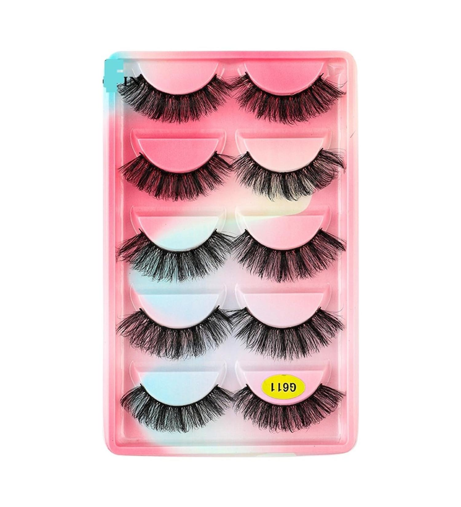 UAMOU Mink Lashes Bulk 5 Pair Natural Long Faux Cils Cilios Mink 3D False EyeLashes Makeup Fluffy Eye Lashes maquillaje Cheerfully (Color : G611CS Size : 20 BOXES (100 pairs)) - Buy Online on GoSupps.com