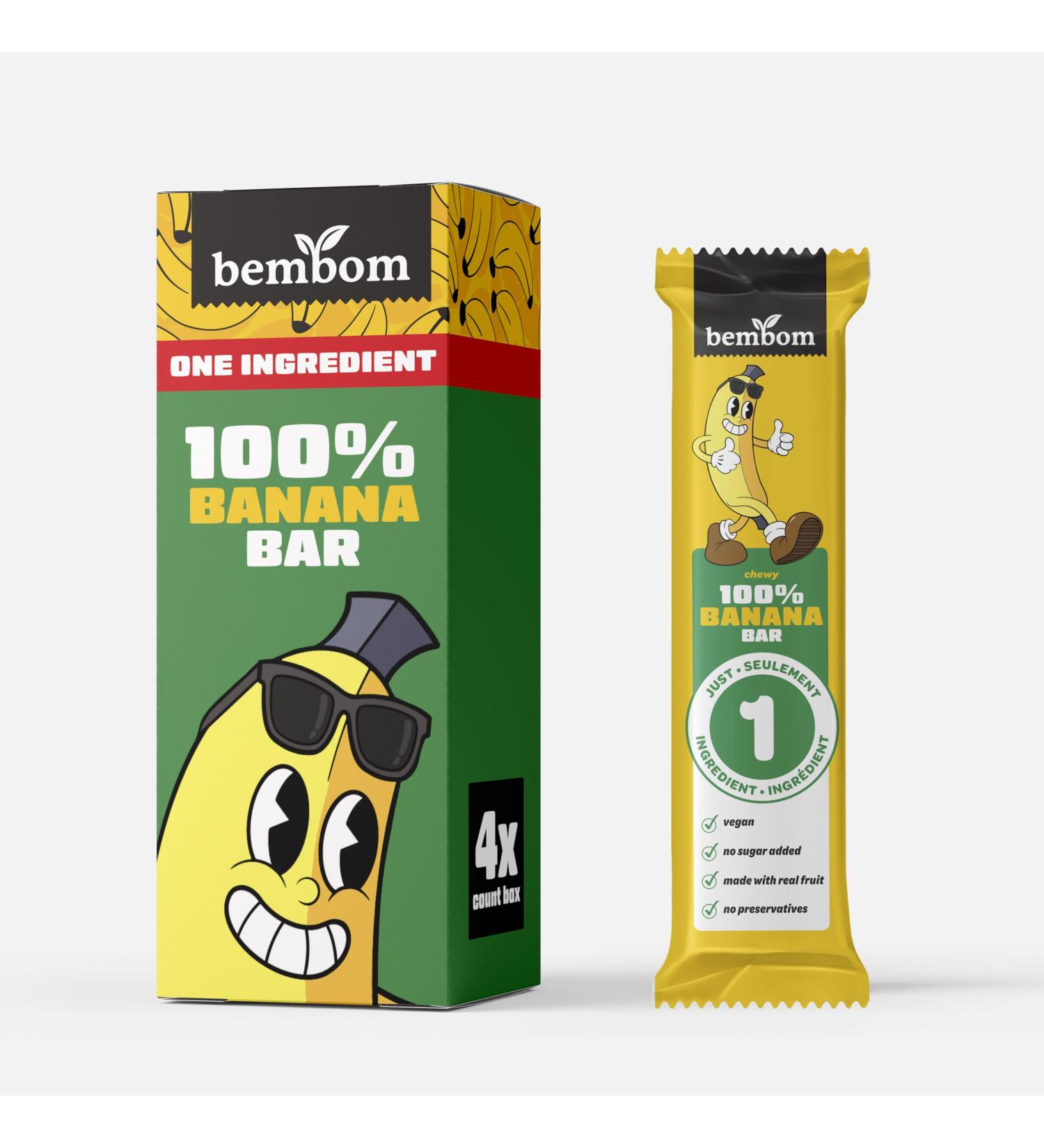 Healthy Banana Candy - No sugar added - Just One Ingredient - 100% Banana Bar - Natural Real Fruit Bar Vegan Gluten Free Best High Fiber Non GMO No Preservatives - Energy Food for Children & Adults - Pack (4 bars Banana) - Buy Online on GoSupps.com