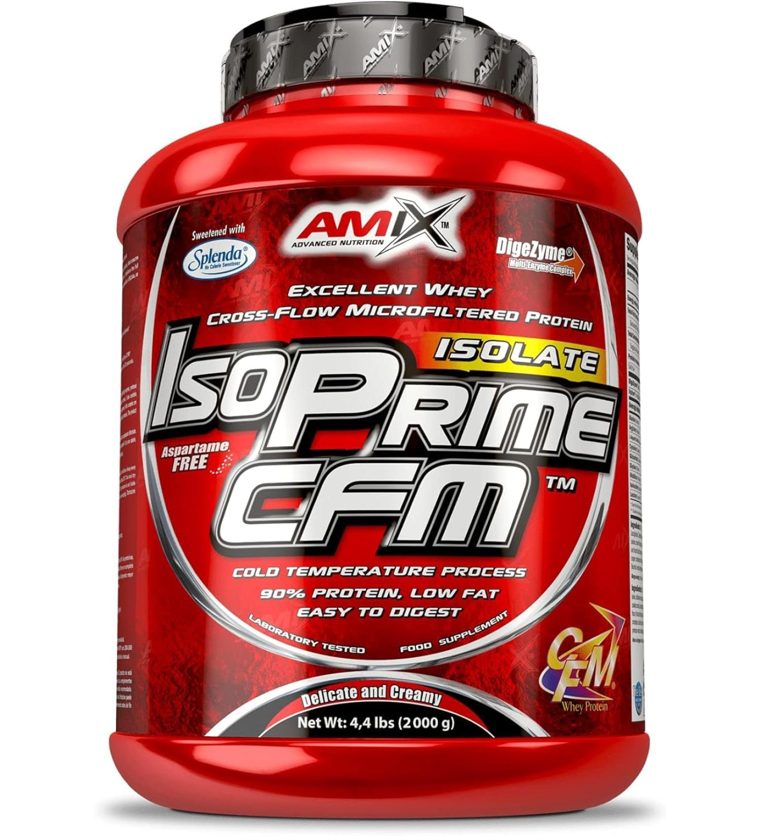 AMIX IsoPrime CFM - Isolat de Prot ine de Lactos rum pour la R cup ration Musculaire et L'augmentation de la Masse - Faible teneur en Lactose et en Graisses - Enzymes Digestives - Chocolat - 2 kg Chocolat 2 Kg - Buy Online on GoSupps.com