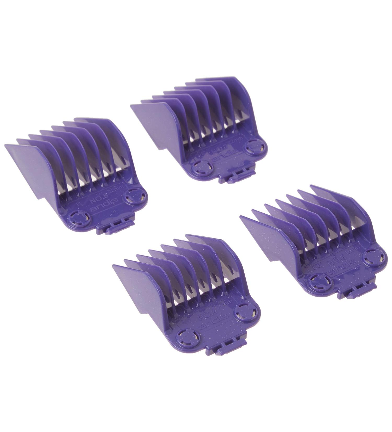 Andis 01415 Master Dual Magnet 4-Comb Set for MBA, MC-2, ML, PM-1, PM-4 - Purple - Buy Online on GoSupps.com