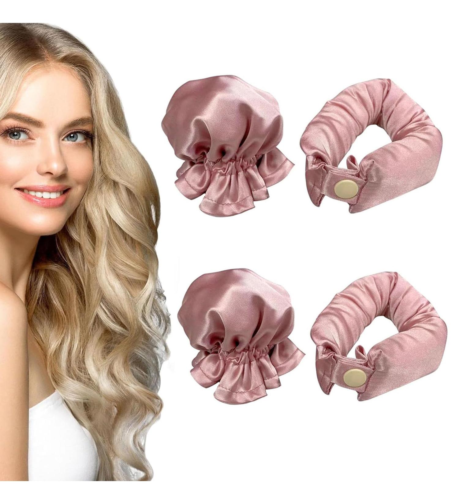 2 Pack Overnight Blowout Bun Bons Satin Heatless Curling Set for Long & Medium Hair Heatless Curlers Bun for Girls Women Sleeping Styling Hairdressing DIY Curlers Hair Tools (Pink) - Buy Online on GoSupps.com