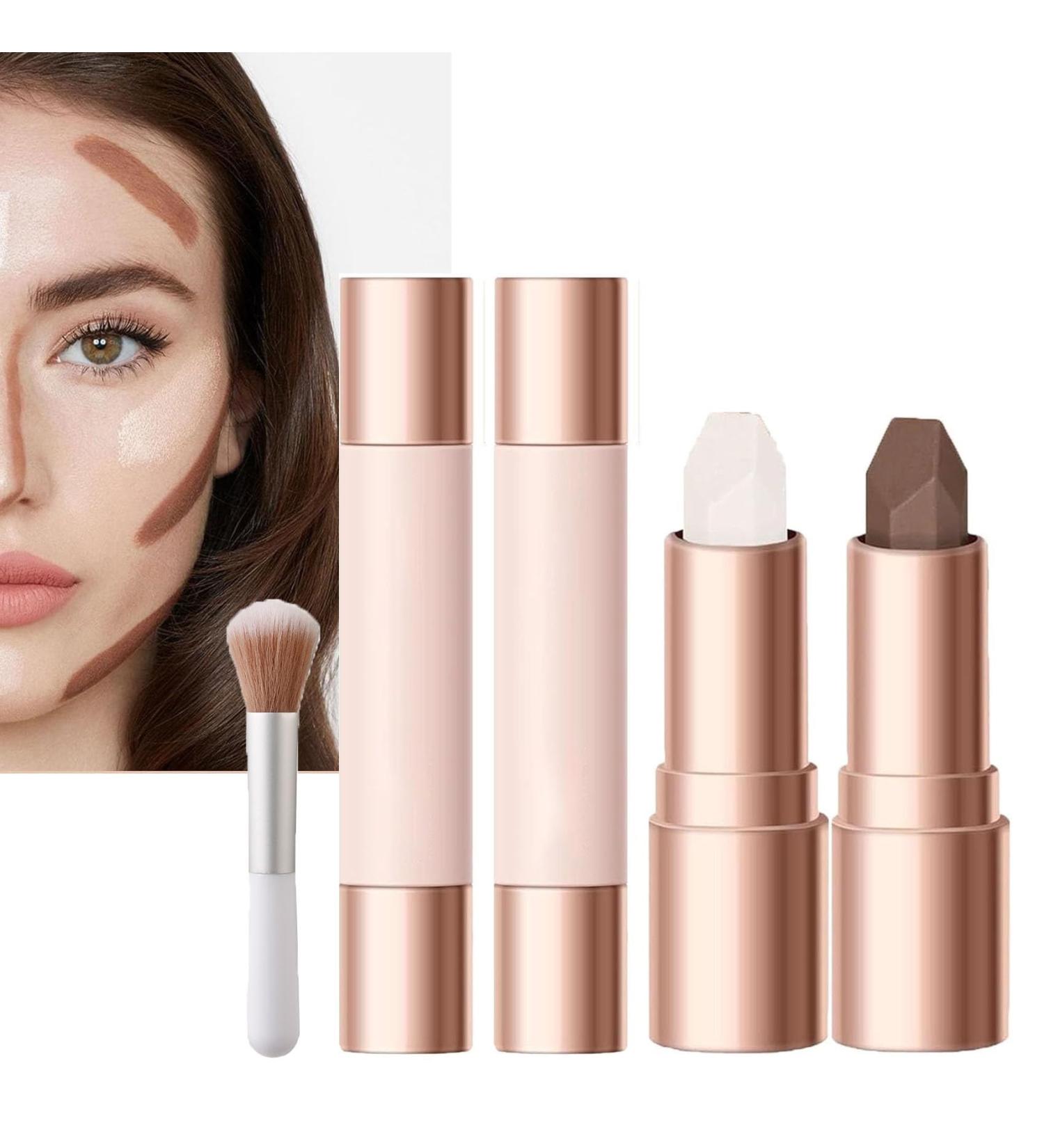 No Limits Harmony Cream Bronzer Stick 2 in 1 Bronzer and Highlighter Long Lasting and Waterproof Face Brightening Bronzer Stick with Brush for All Skin Types (Color : 01- - Buy Online on GoSupps.com