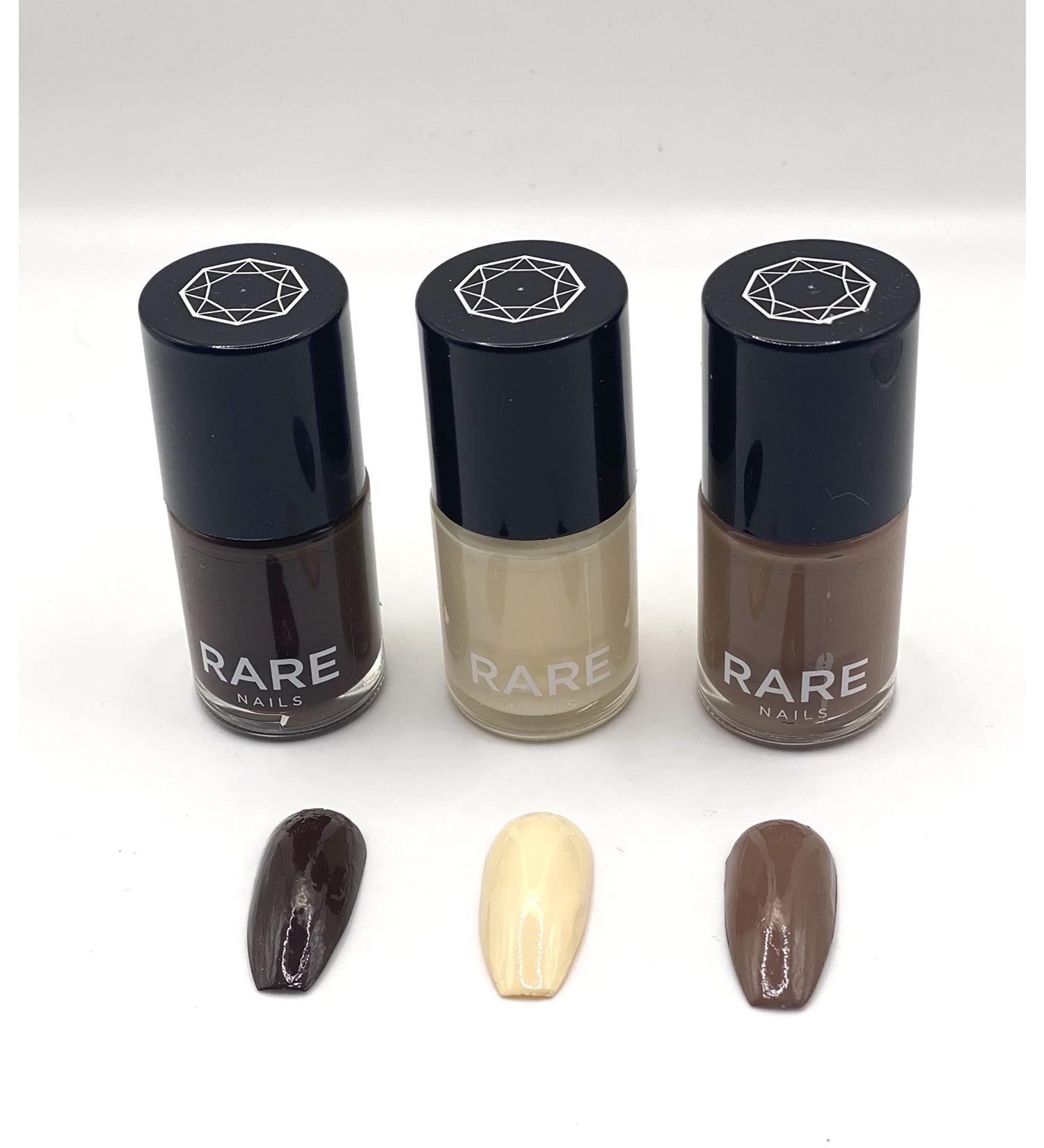 Embrace Autumn Glamour: Brown Nail and Nude Polish Set with Bonus Nail Art Stickers - 15ml Each - Buy Online on GoSupps.com
